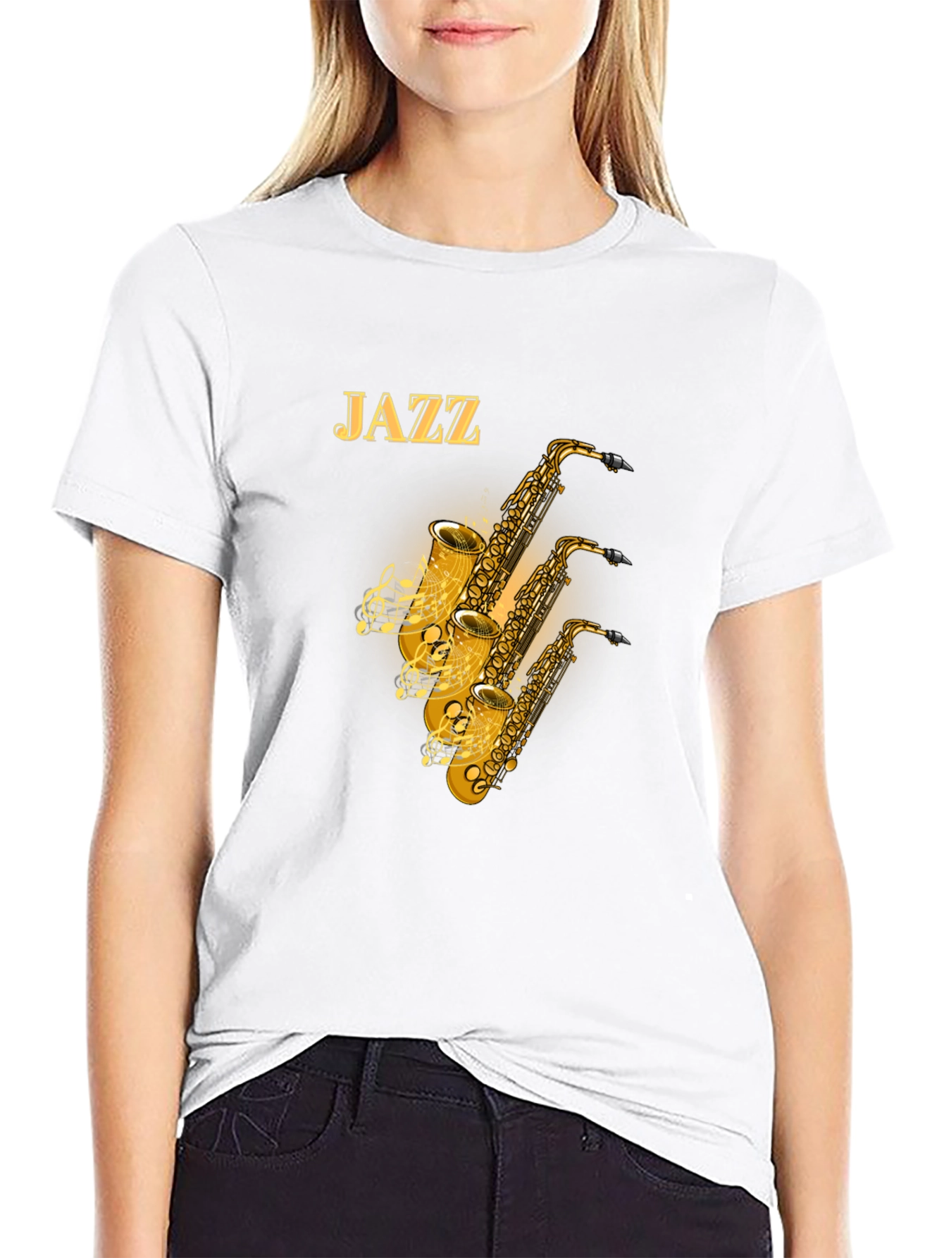 Jazz Saxophone Graphic T-Shirt - Music Lover Tee