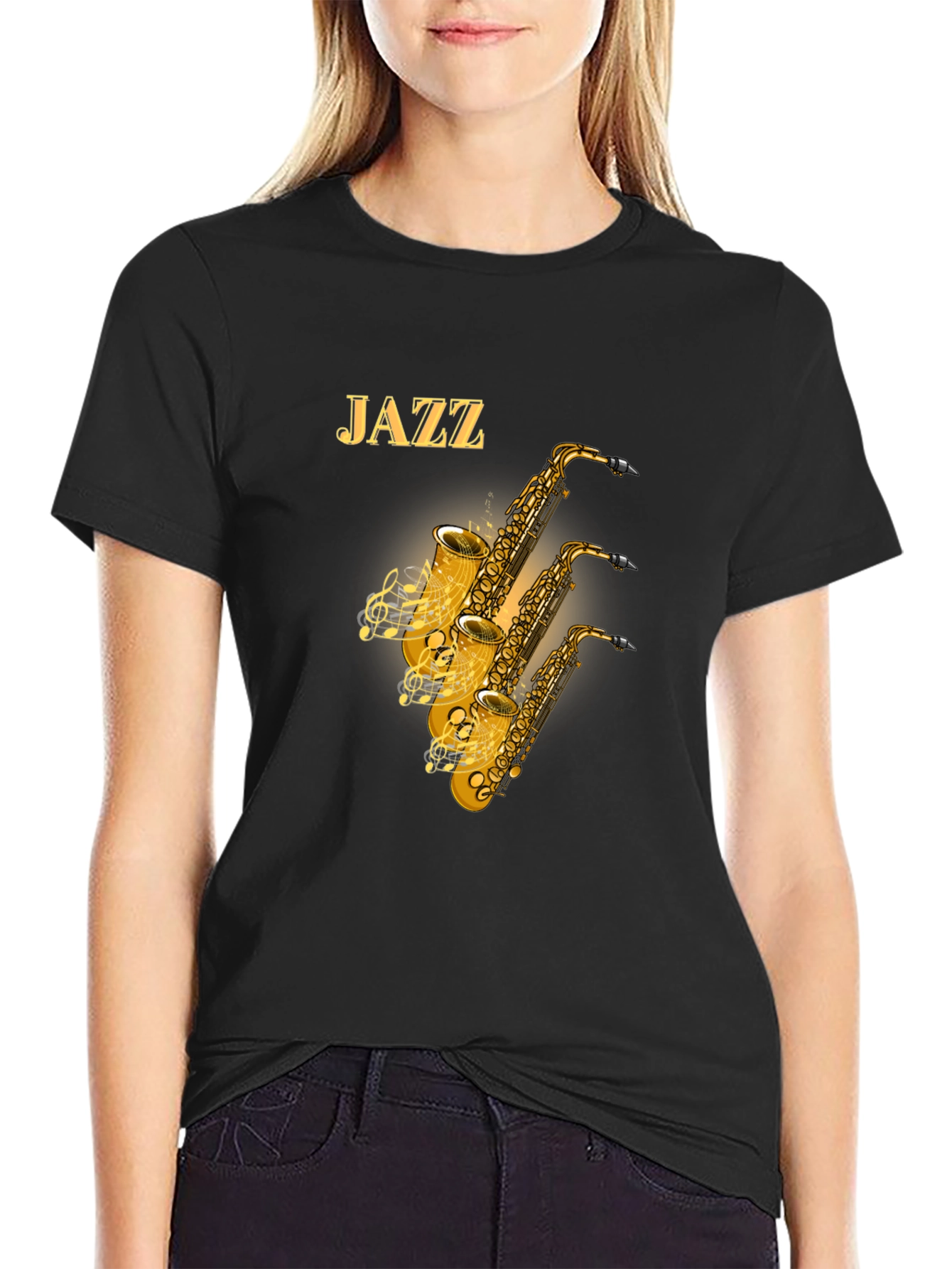 Jazz Saxophone Graphic T-Shirt - Music Lover Tee