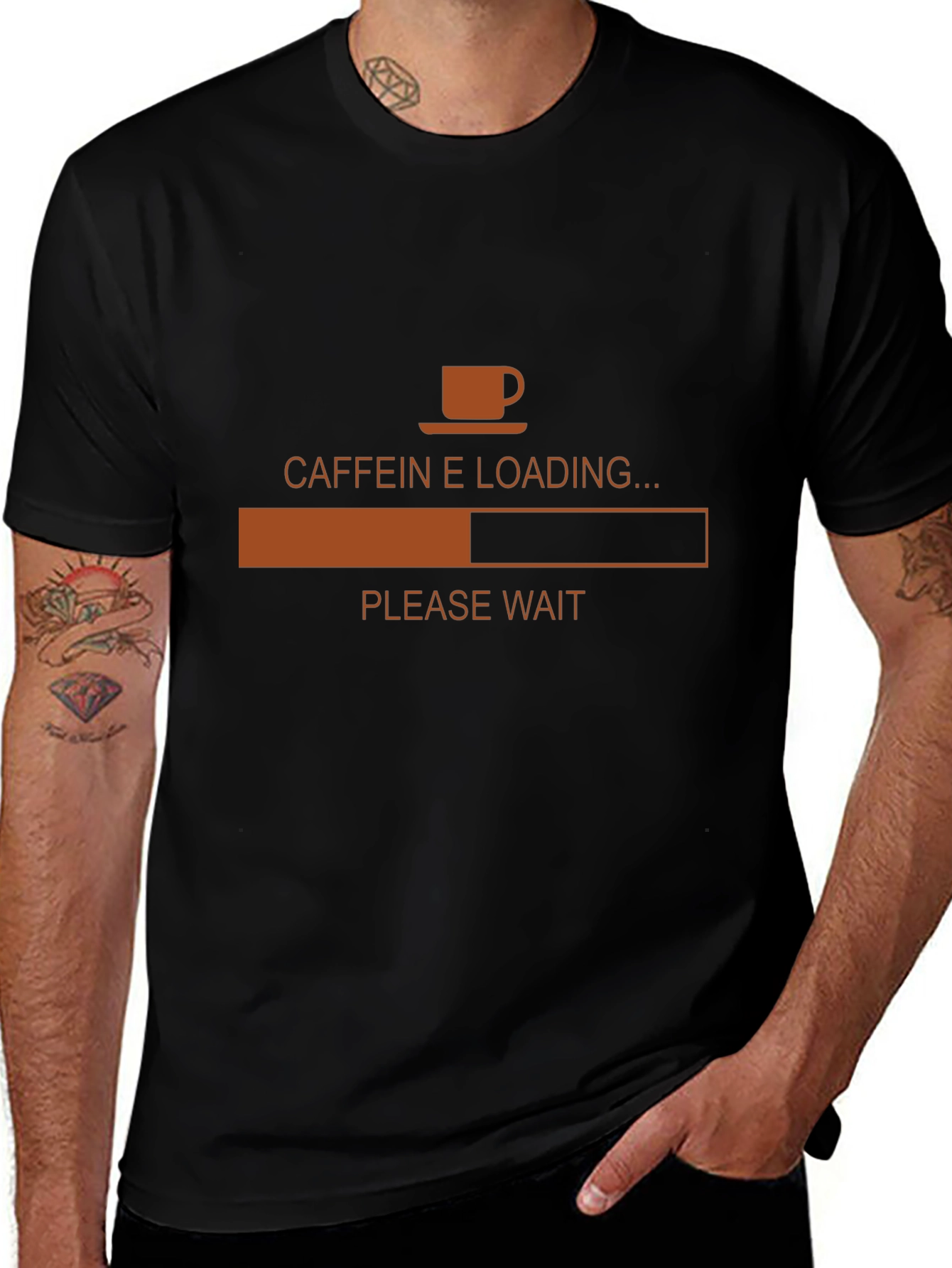 Caffeine Loading T-Shirt - Funny Coffee Lover Tee