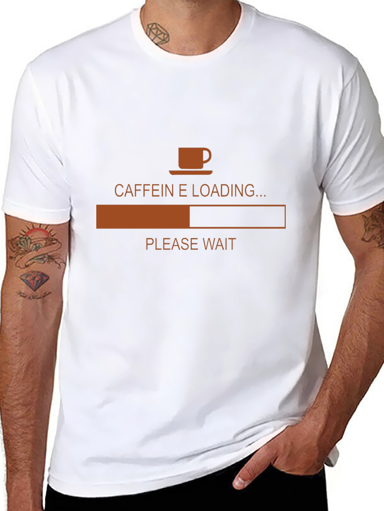 Caffeine Loading T-Shirt - Funny Coffee Lover Tee