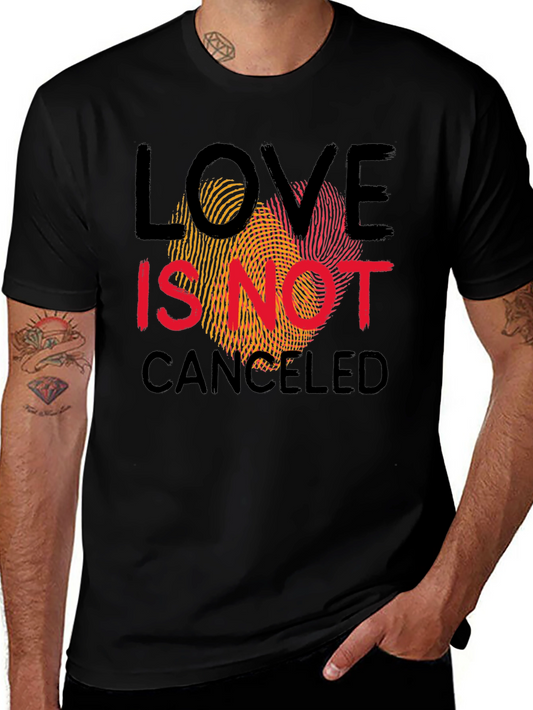 Love Is Not Canceled Graphic Tee - Black Crew Neck