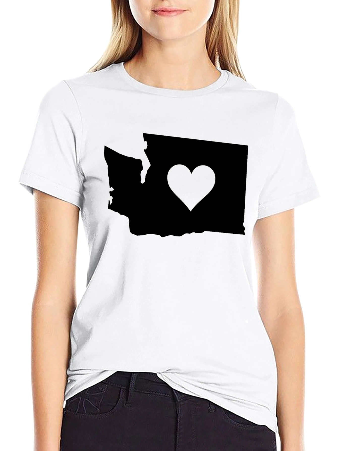 Washington State Love Heart T-Shirt