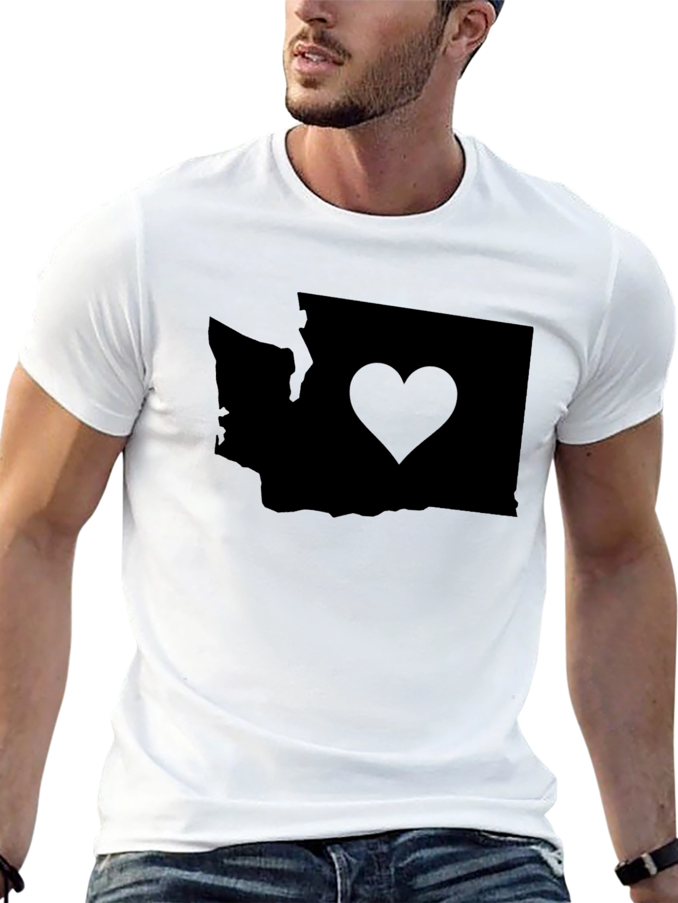 Washington State Love Heart T-Shirt