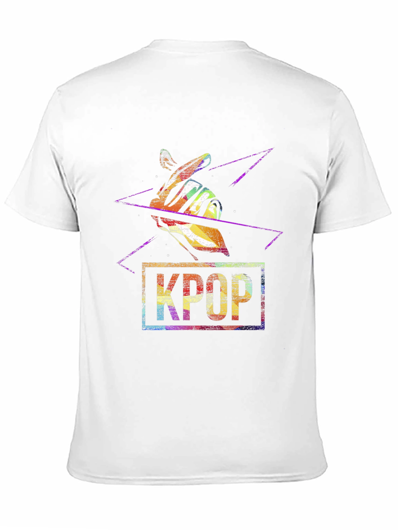 KPOP Finger Heart Black T-Shirt