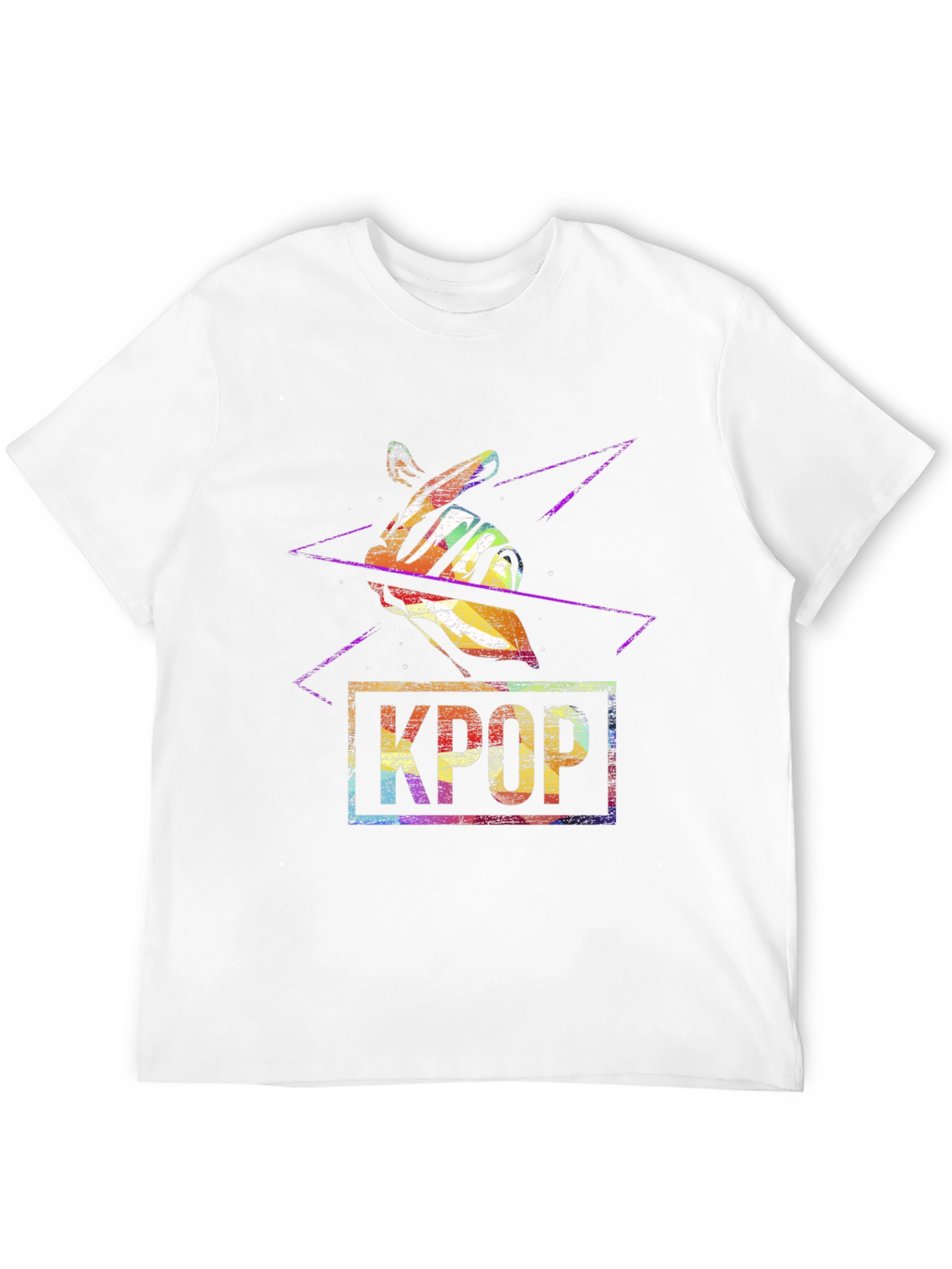 KPOP Finger Heart Black T-Shirt