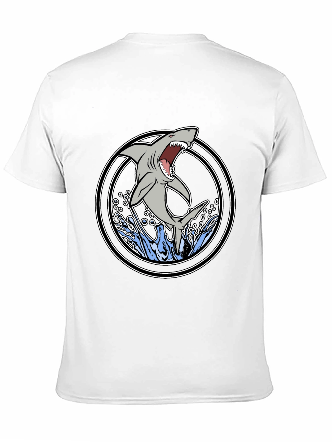 Shark Attack Graphic Tee - Black Cotton