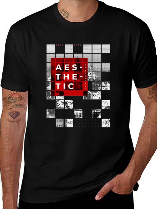 Aesthetic Graphic Print Black T-Shirt
