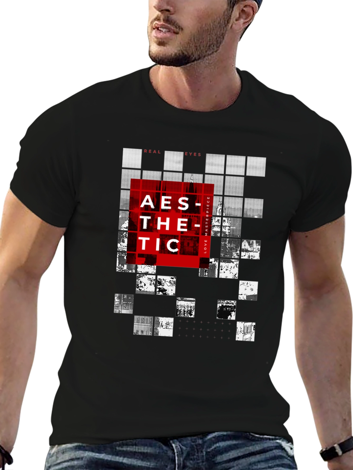 Aesthetic Graphic Print Black T-Shirt