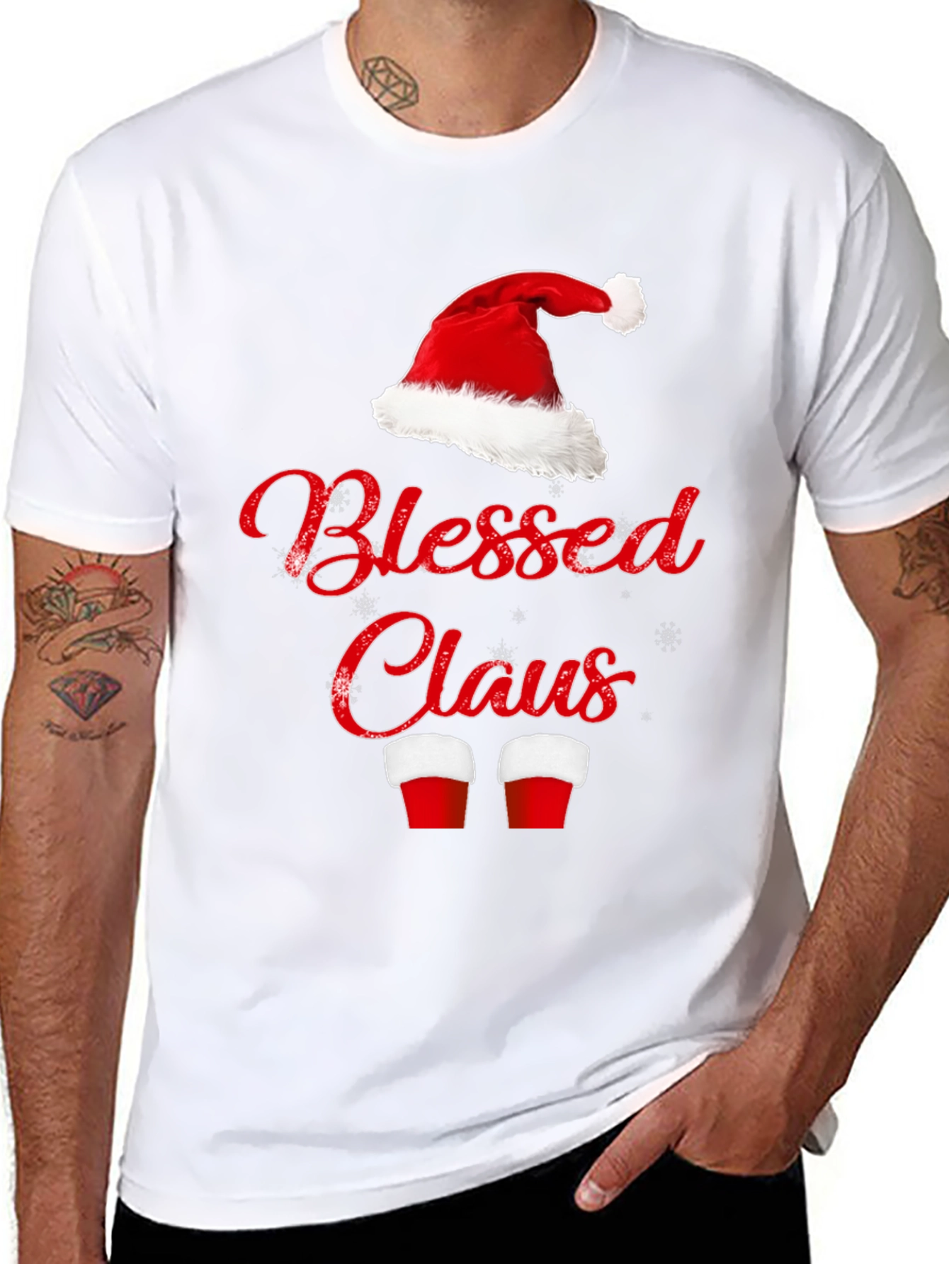 Blessed Claus T-Shirt - Christmas Holiday Tee