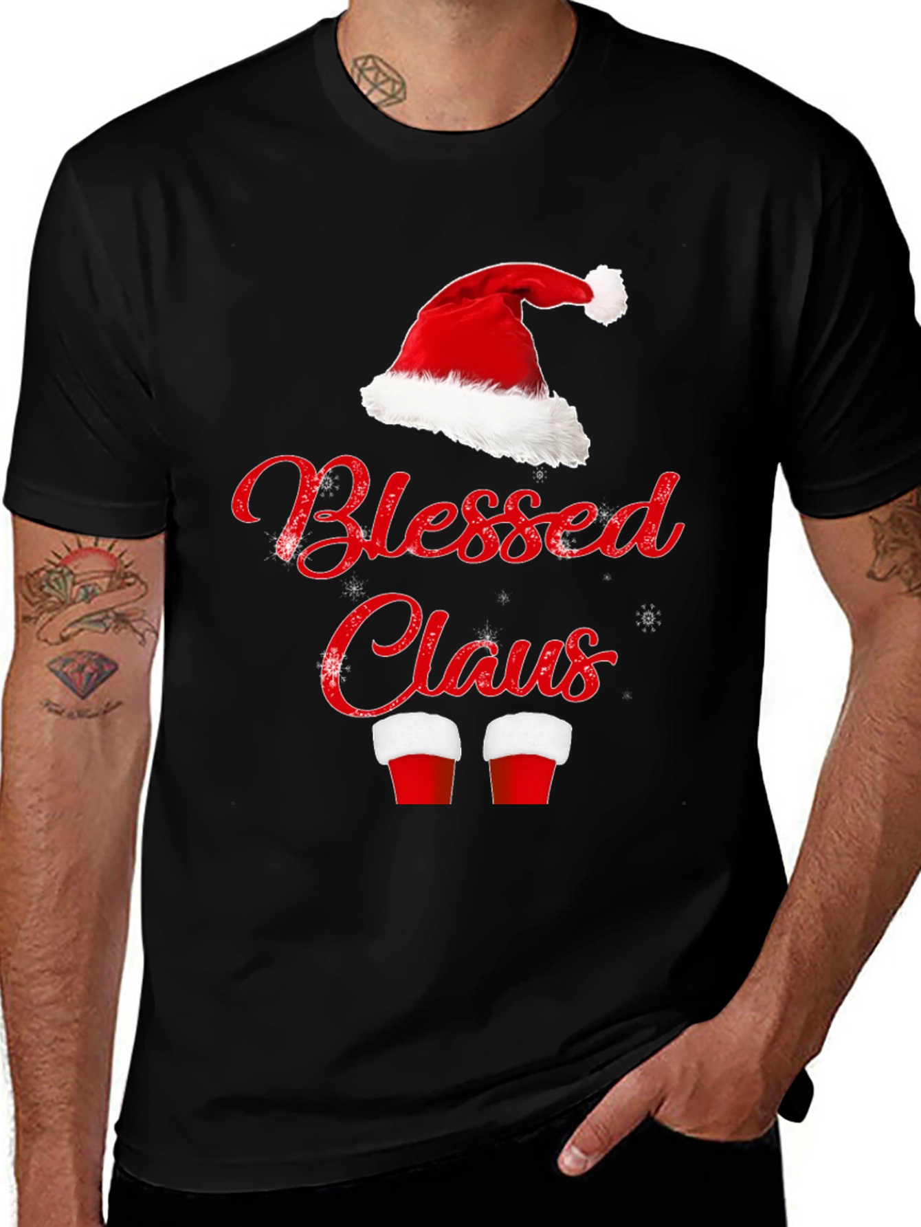 Blessed Claus T-Shirt - Christmas Holiday Tee