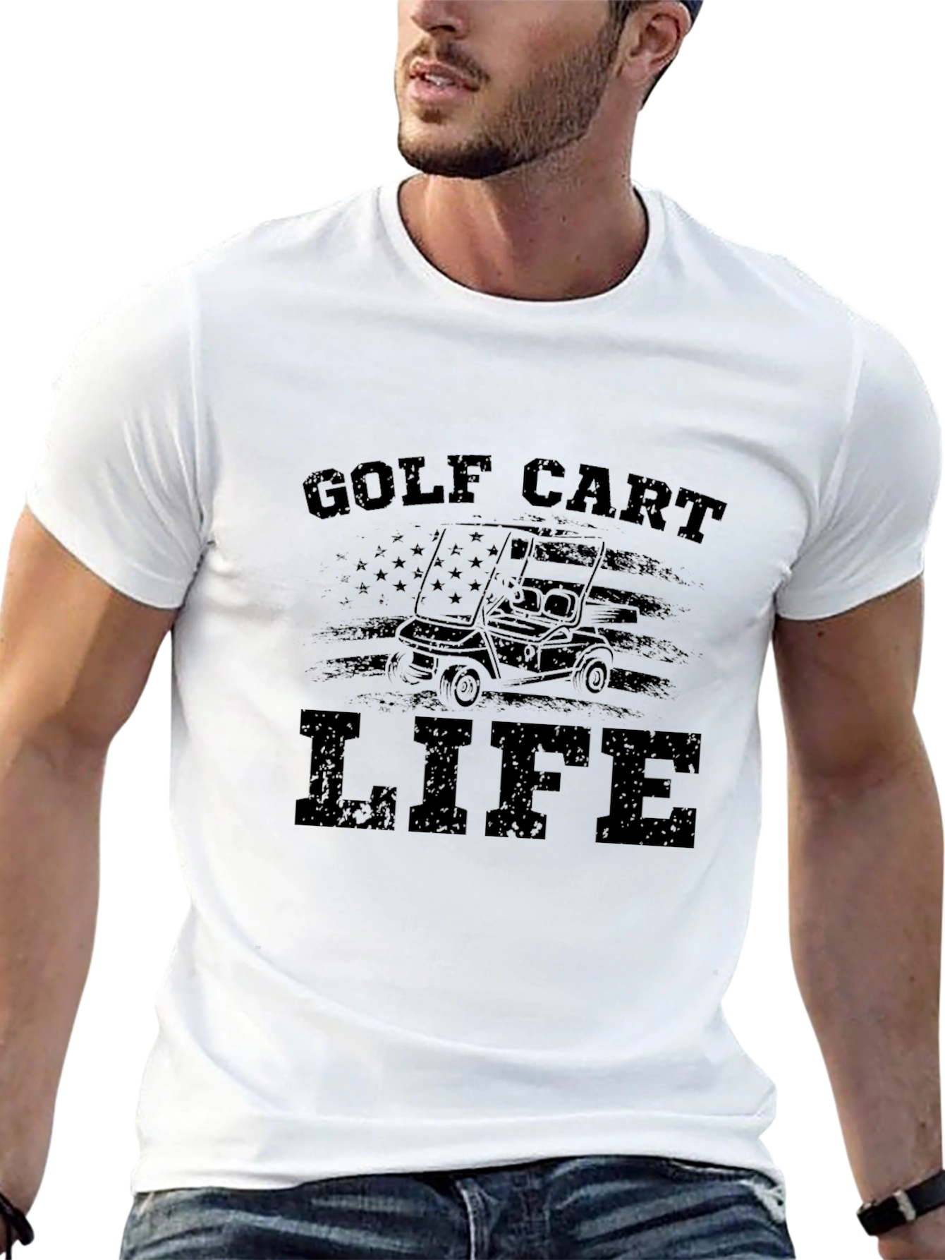 Golf Cart Life T-Shirt - Mens Black Tee