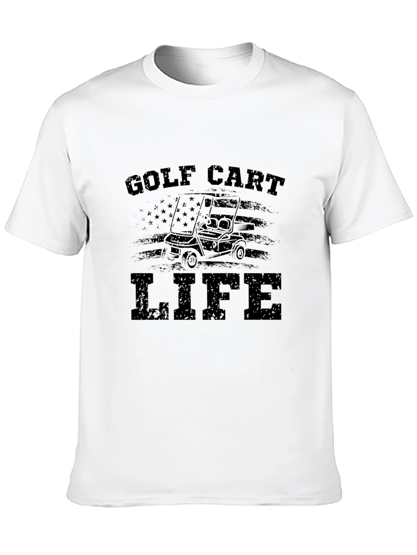 Golf Cart Life T-Shirt - Mens Black Tee