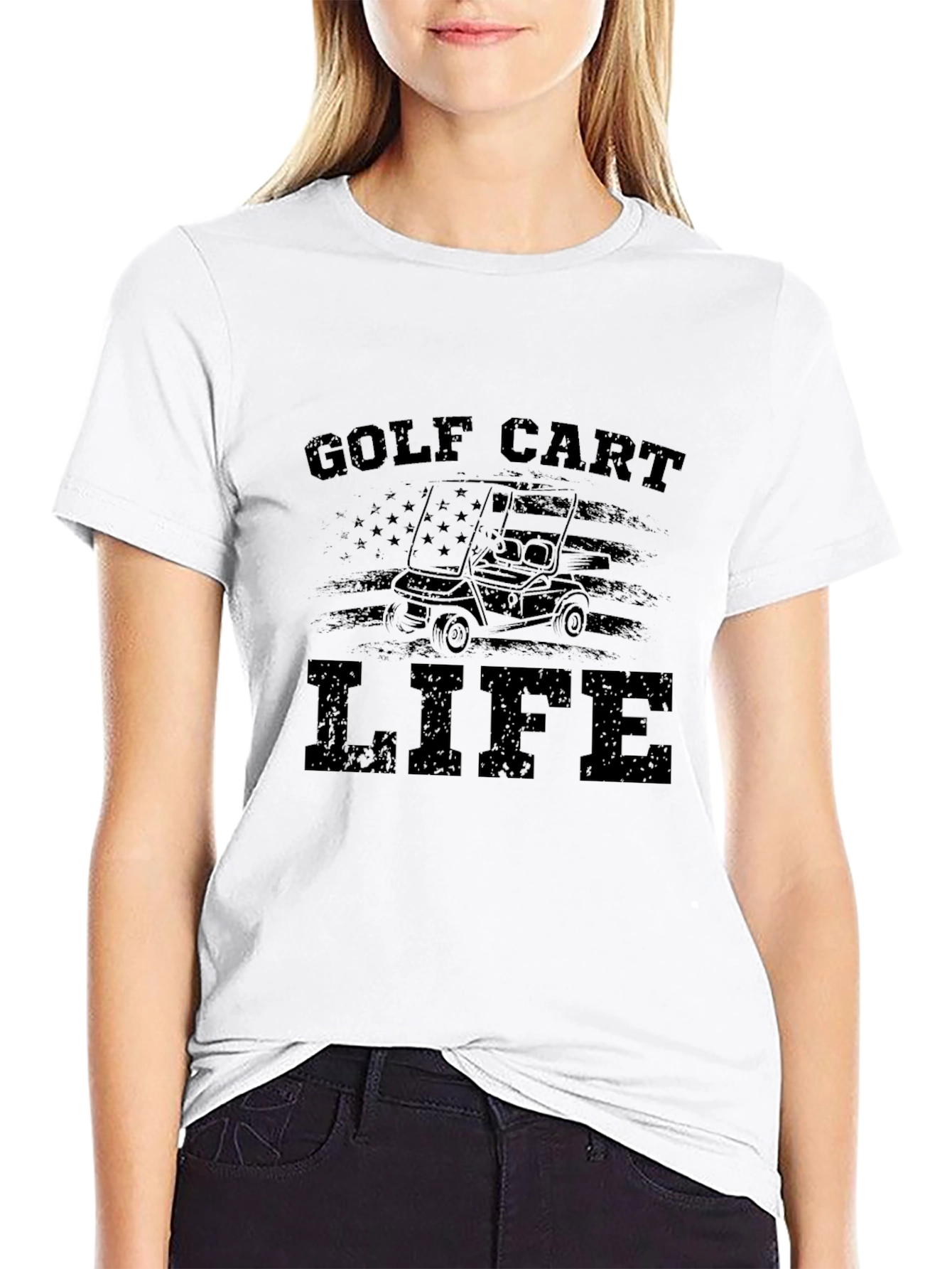 Golf Cart Life T-Shirt - Mens Black Tee