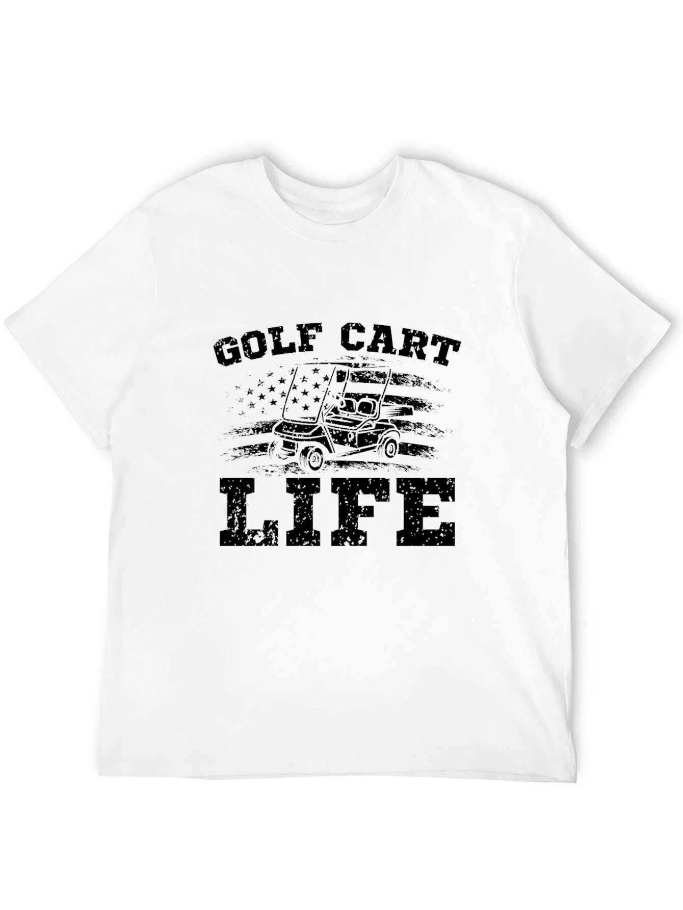 Golf Cart Life T-Shirt - Mens Black Tee