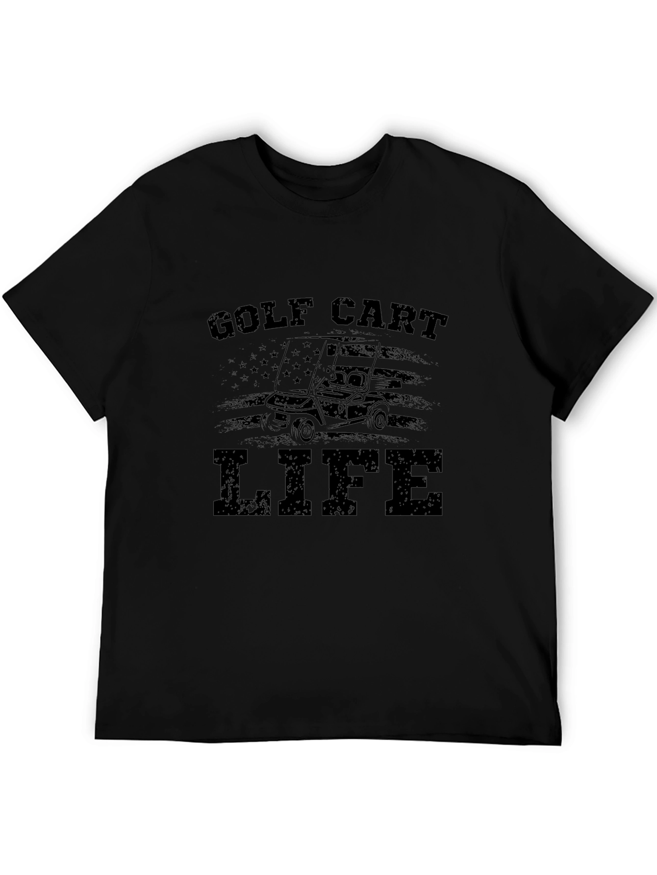 Golf Cart Life T-Shirt - Mens Black Tee