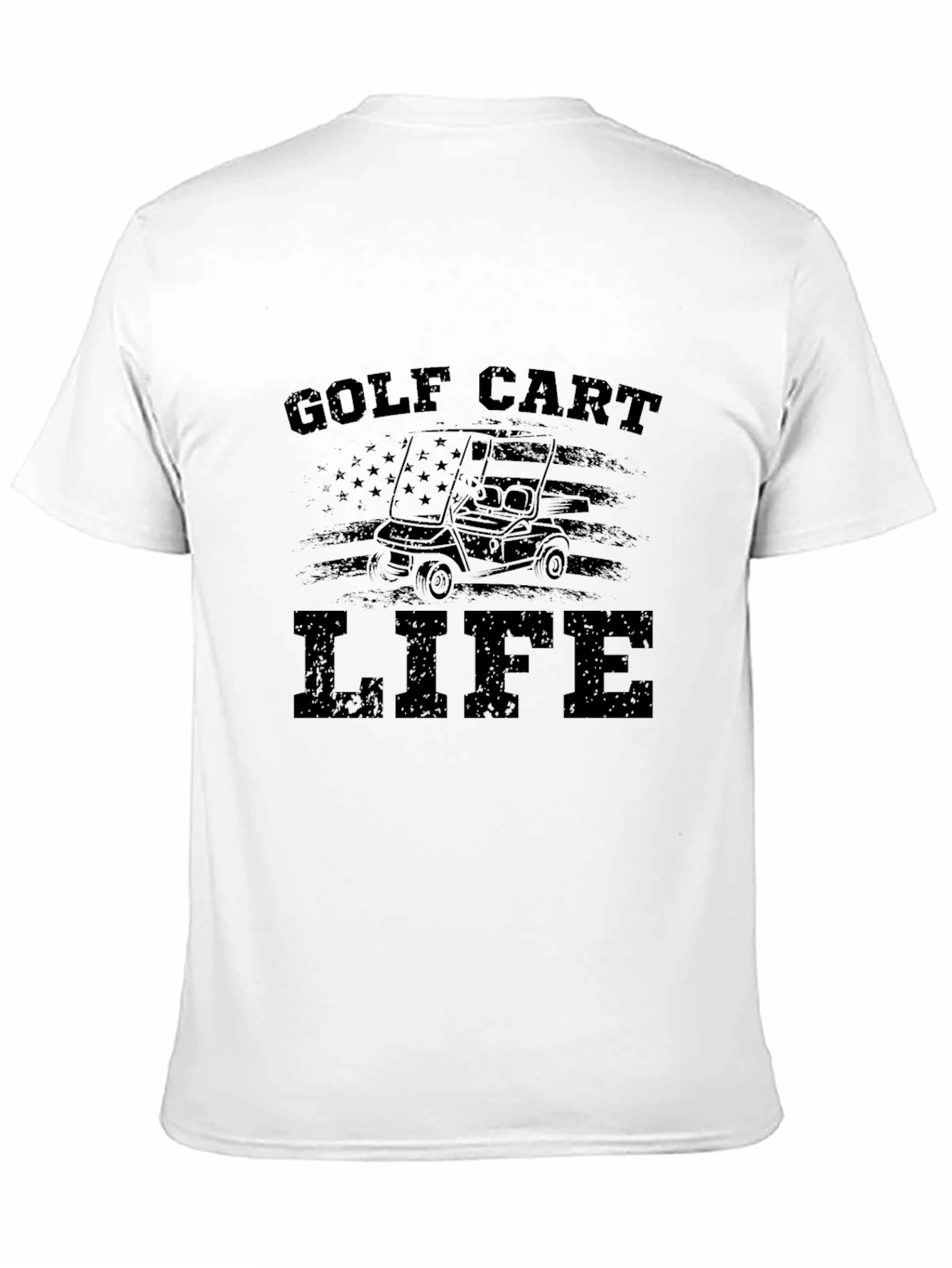 Golf Cart Life T-Shirt - Mens Black Tee