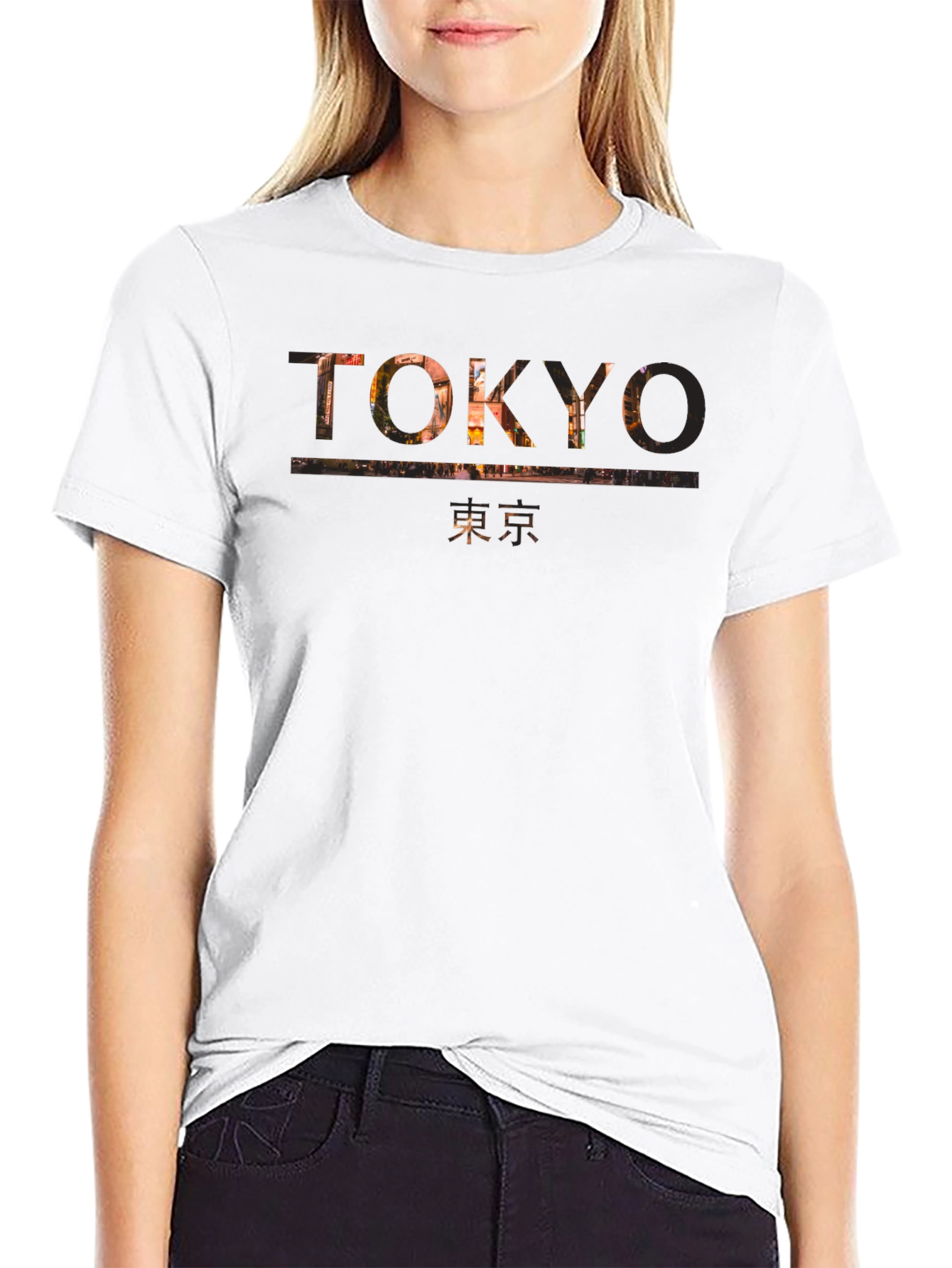 Tokyo Graphic Print Mens Black T-Shirt