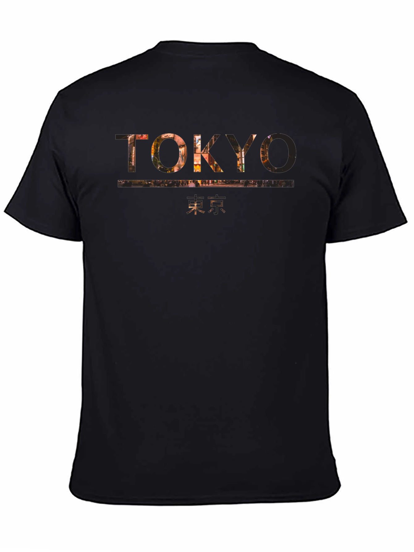 Tokyo Graphic Print Mens Black T-Shirt