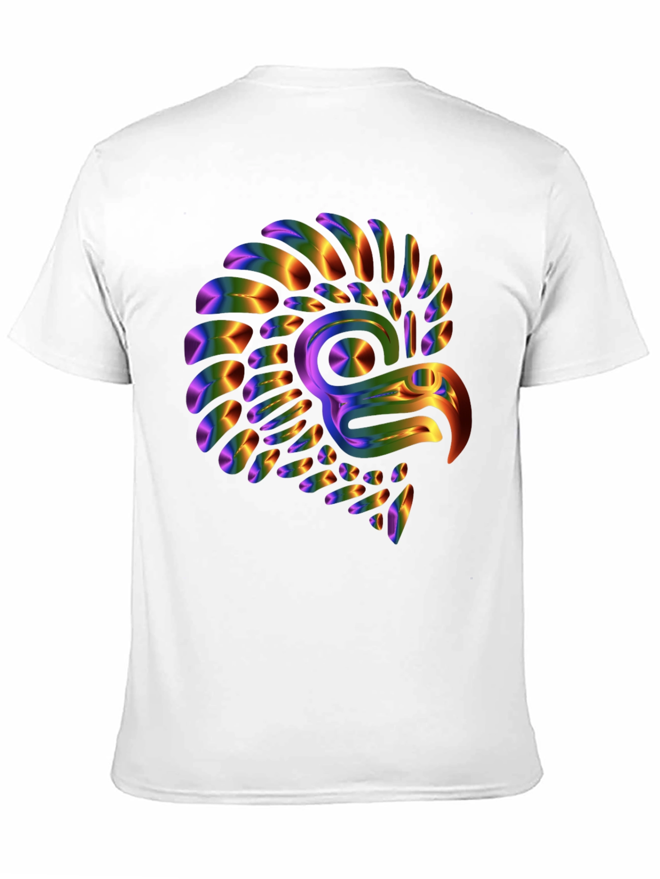 Rainbow Eagle Graphic Tee - Black Cotton Blend