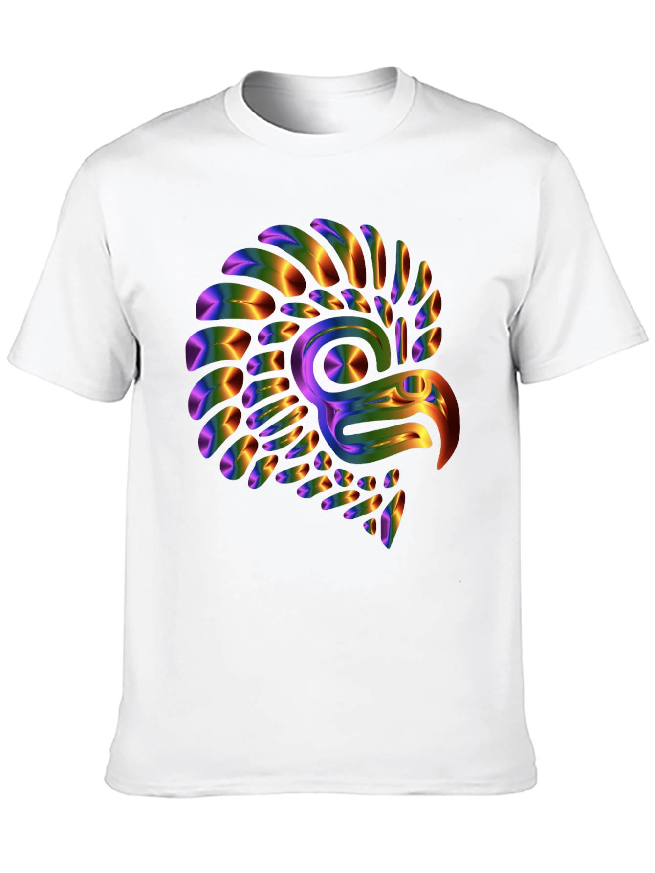 Rainbow Eagle Graphic Tee - Black Cotton Blend