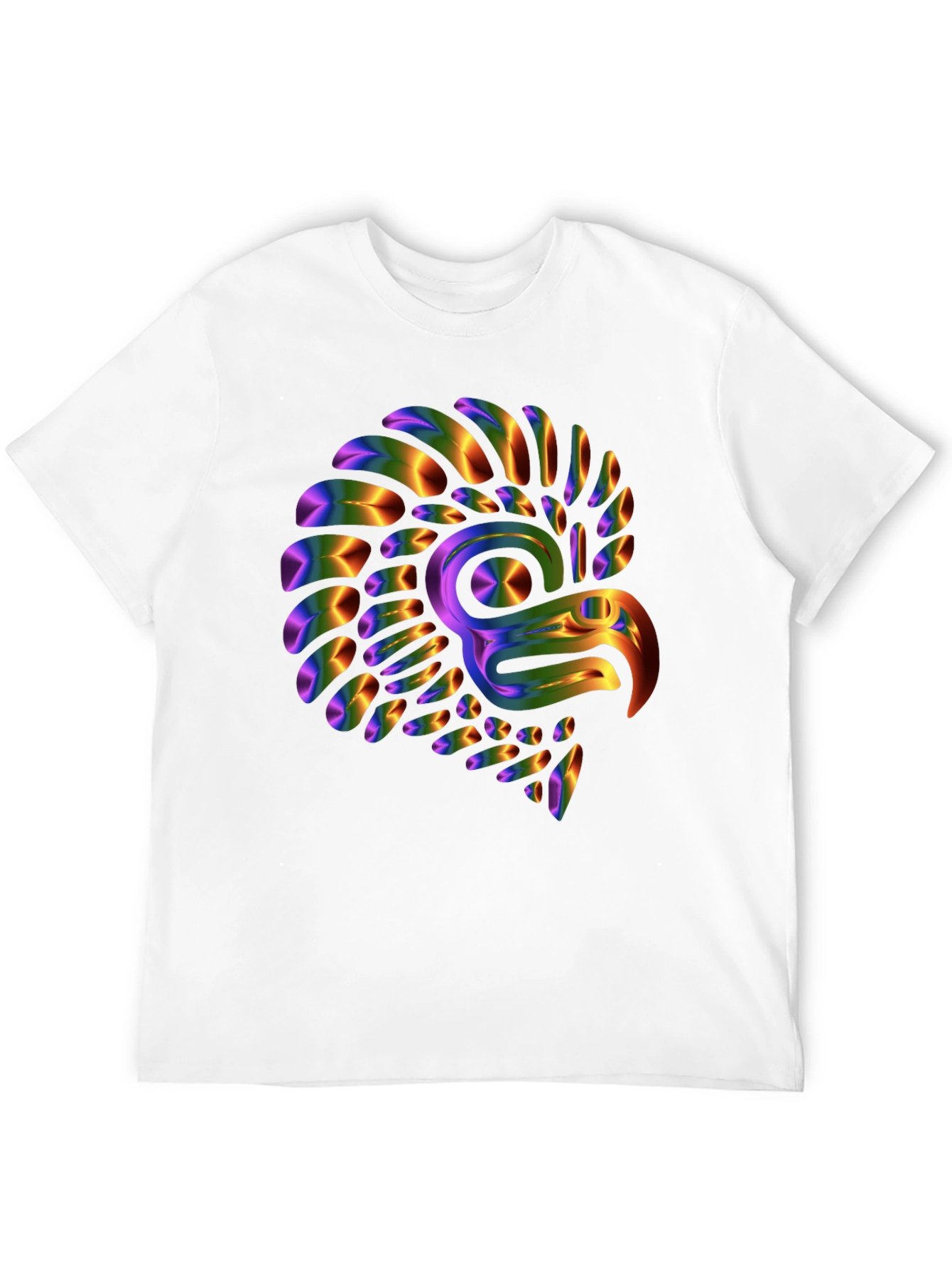 Rainbow Eagle Graphic Tee - Black Cotton Blend