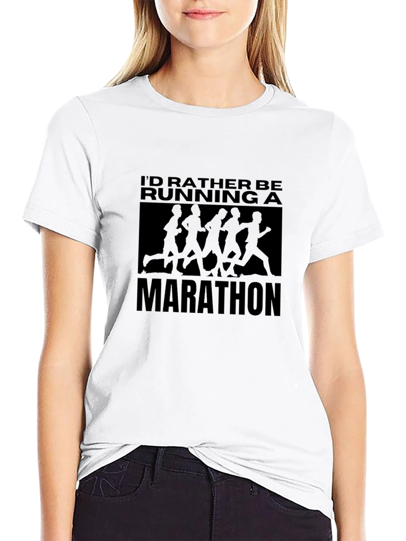 Marathon Runner T-Shirt: Id Rather Be Running!