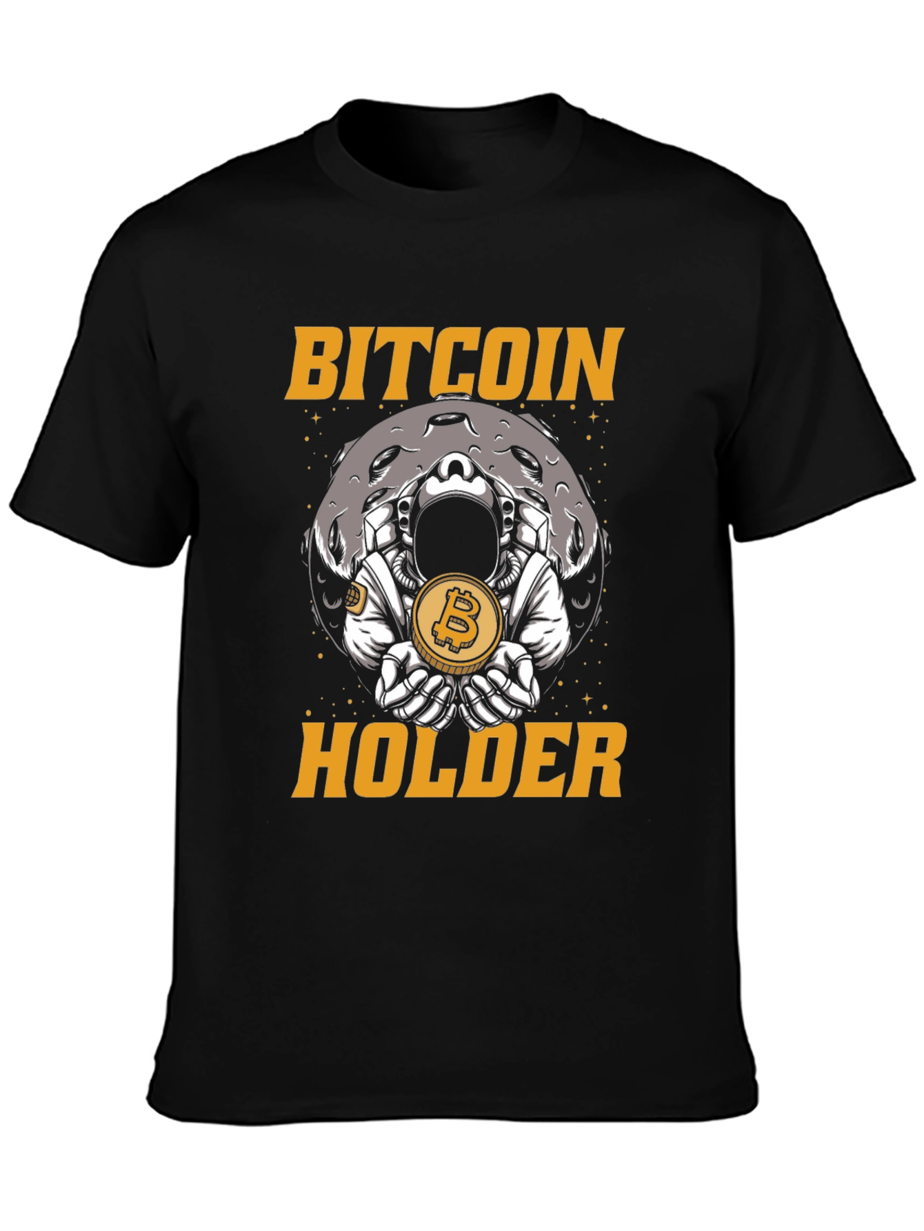 Bitcoin Holder Graphic T-Shirt - Crypto Astronaut Moon