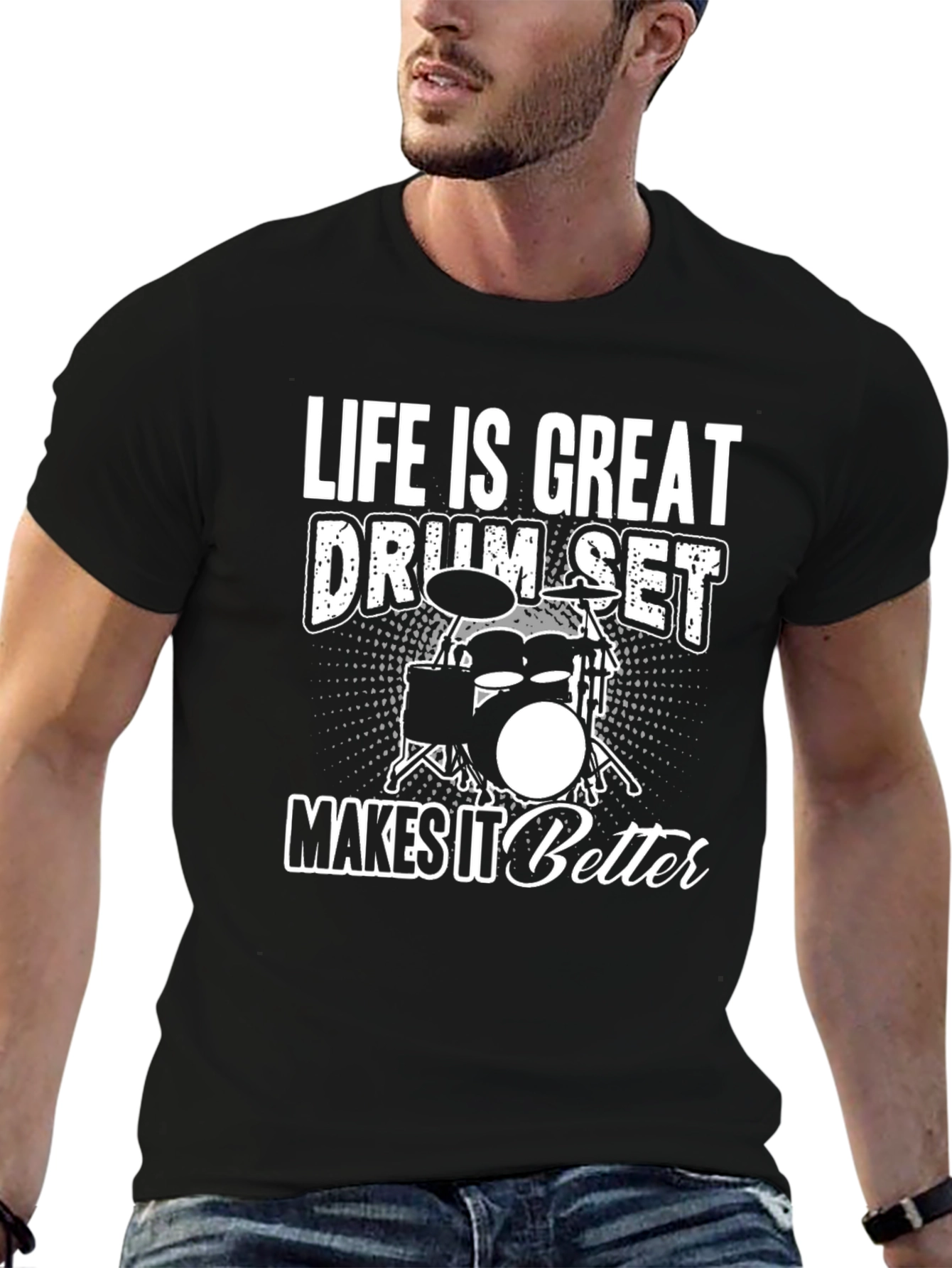 Drum Set Graphic Tee - Life Is Great
