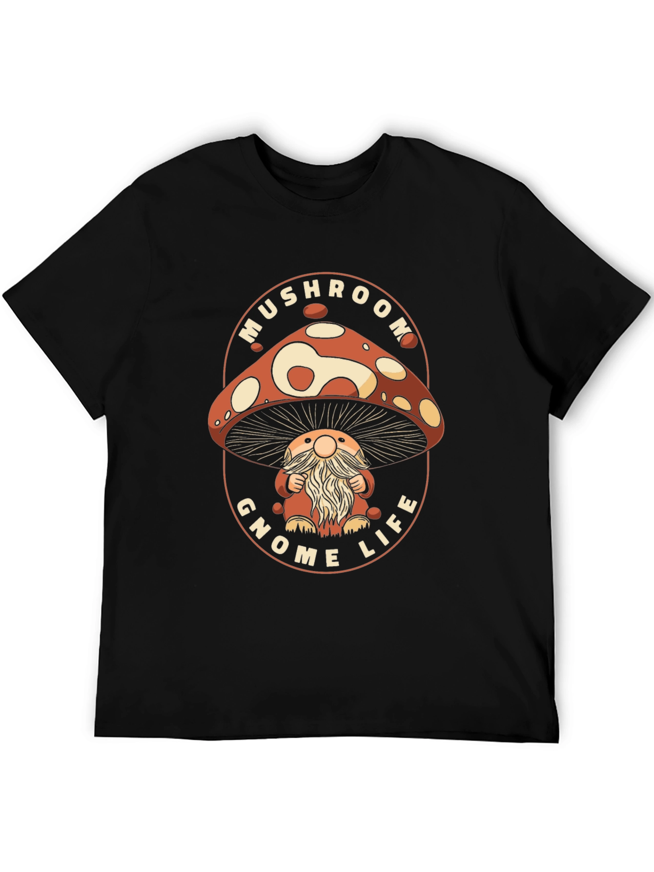 Mushroom Gnome Life Graphic T-Shirt