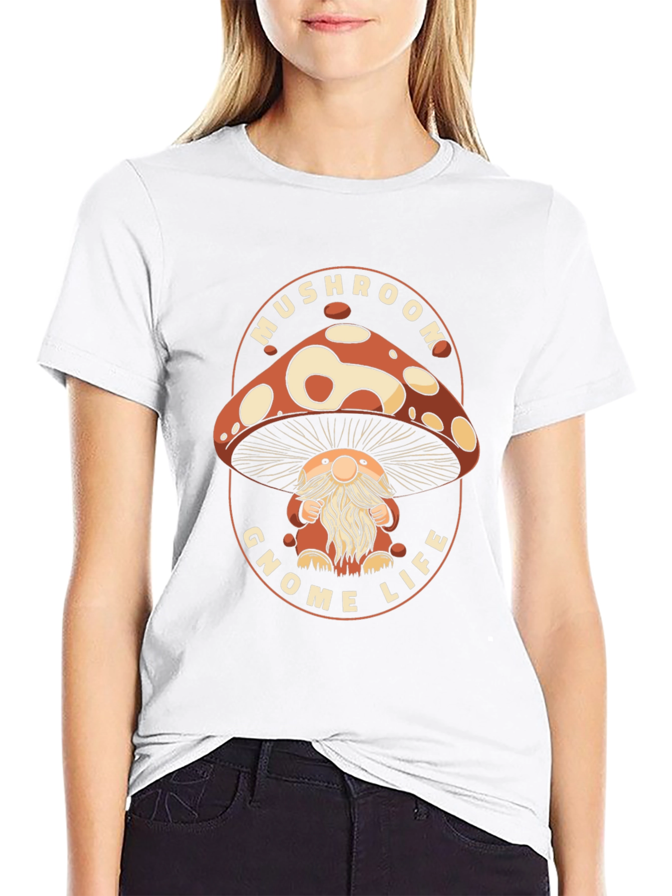 Mushroom Gnome Life Graphic T-Shirt