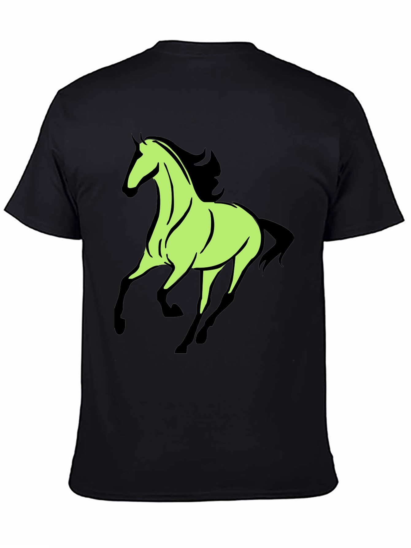 Horse Graphic Tee - Black