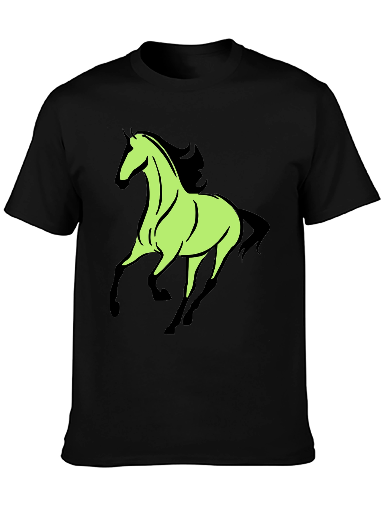 Horse Graphic Tee - Black