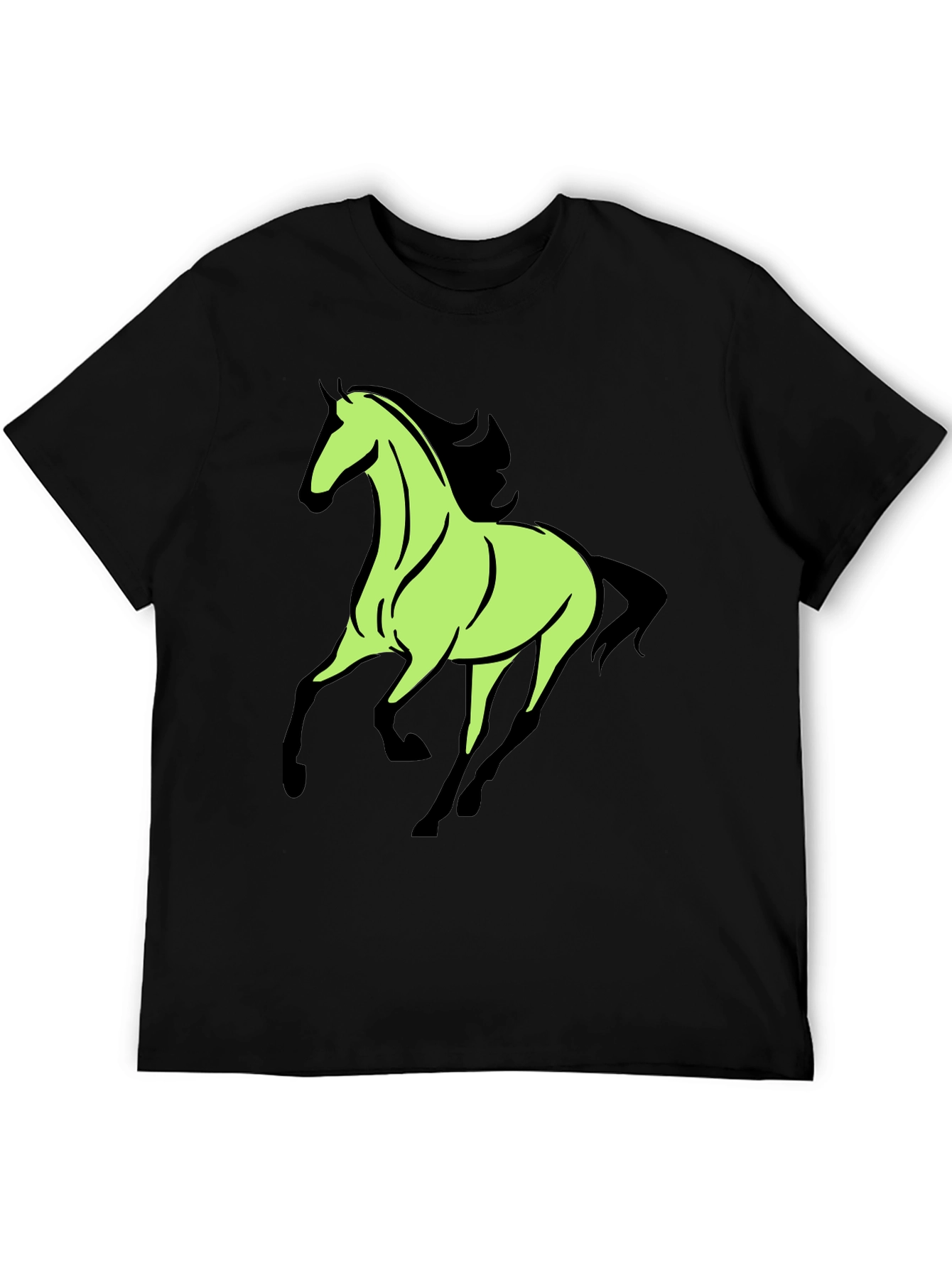 Horse Graphic Tee - Black