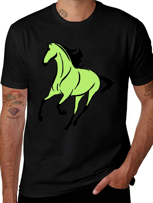 Horse Graphic Tee - Black