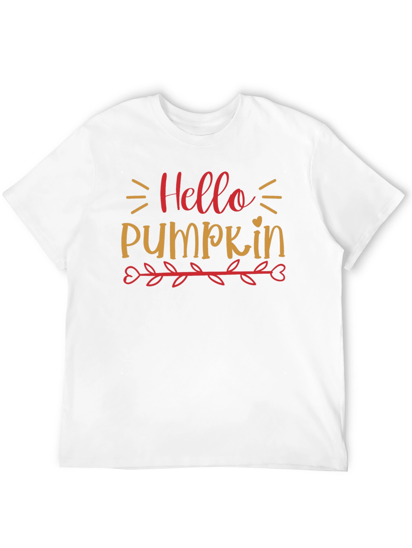 Hello Pumpkin Graphic Tee - Black Cotton Fall Shirt