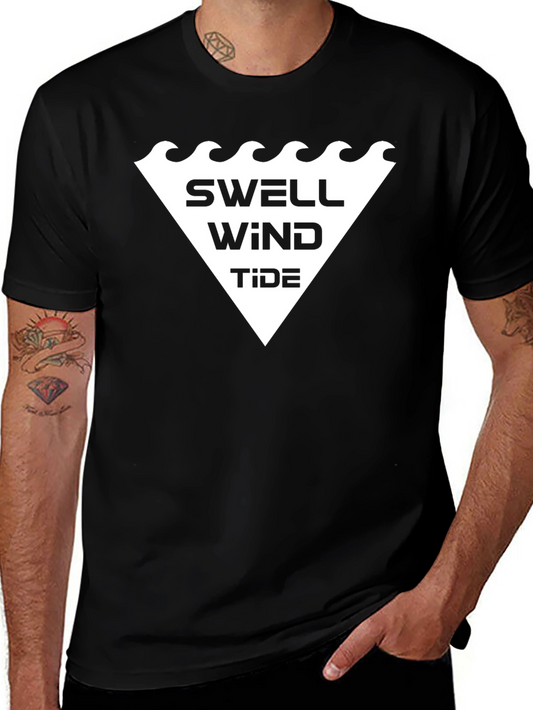 Swell Wind Tide Black Graphic Tee