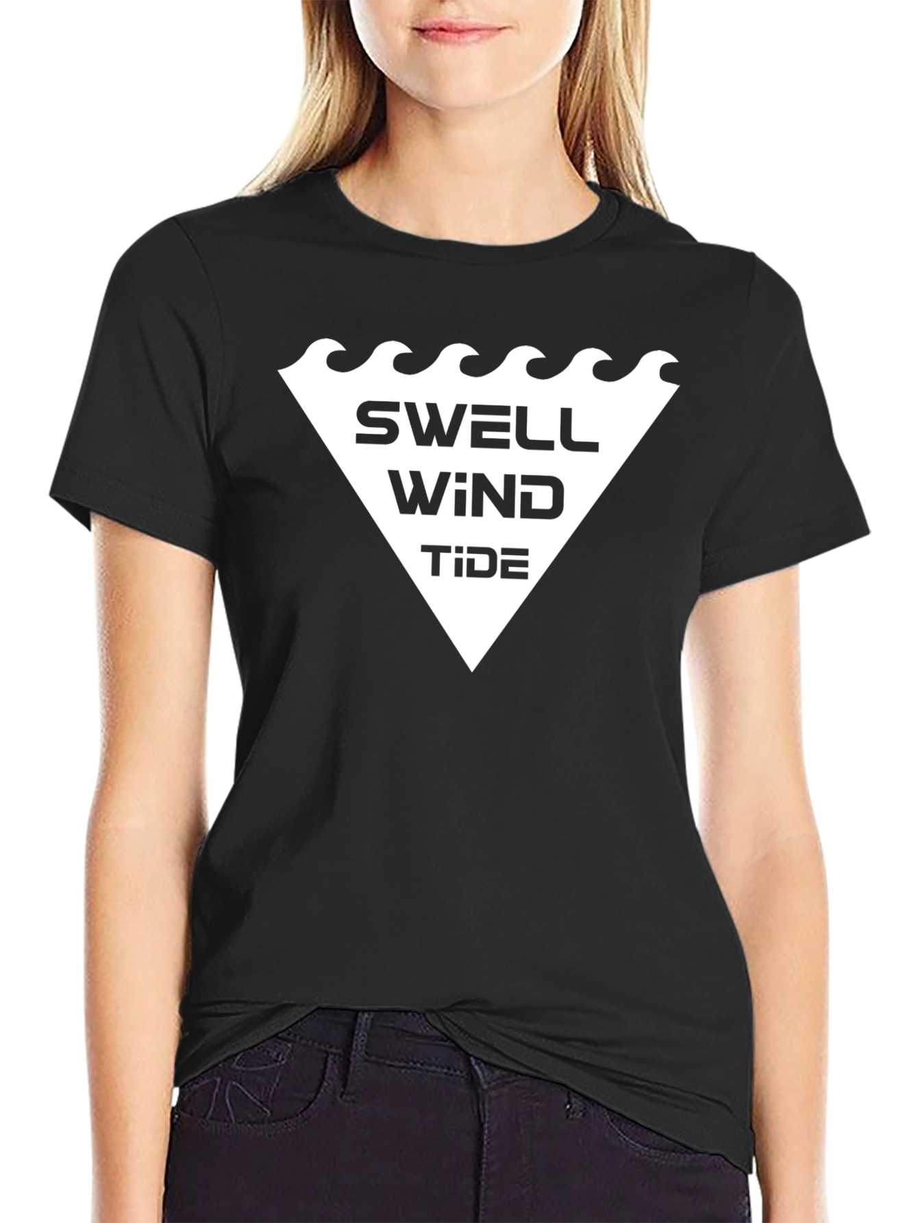 Swell Wind Tide Black Graphic Tee