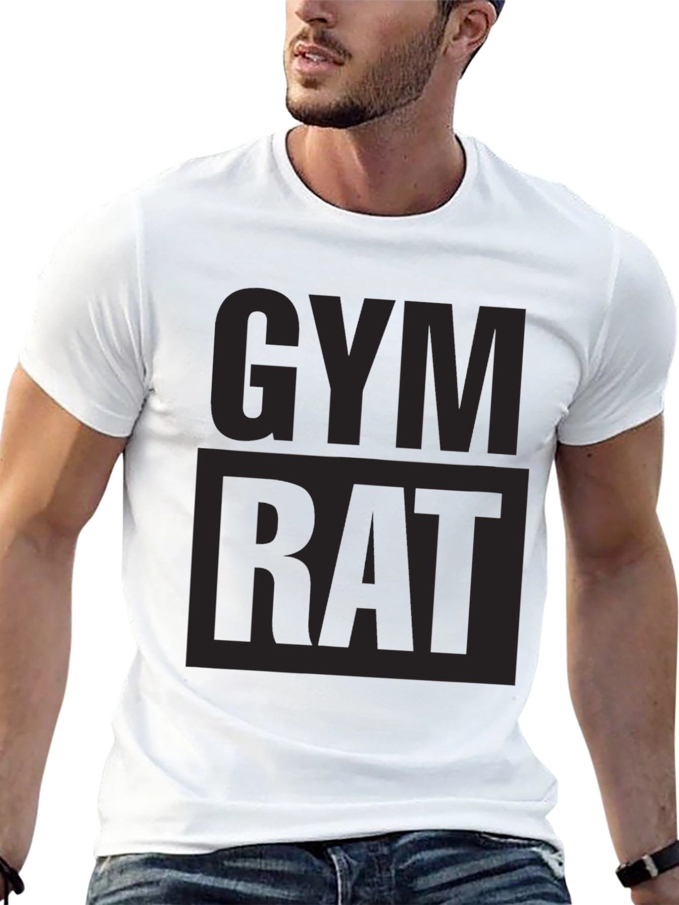 Gym Rat Black Graphic T-Shirt