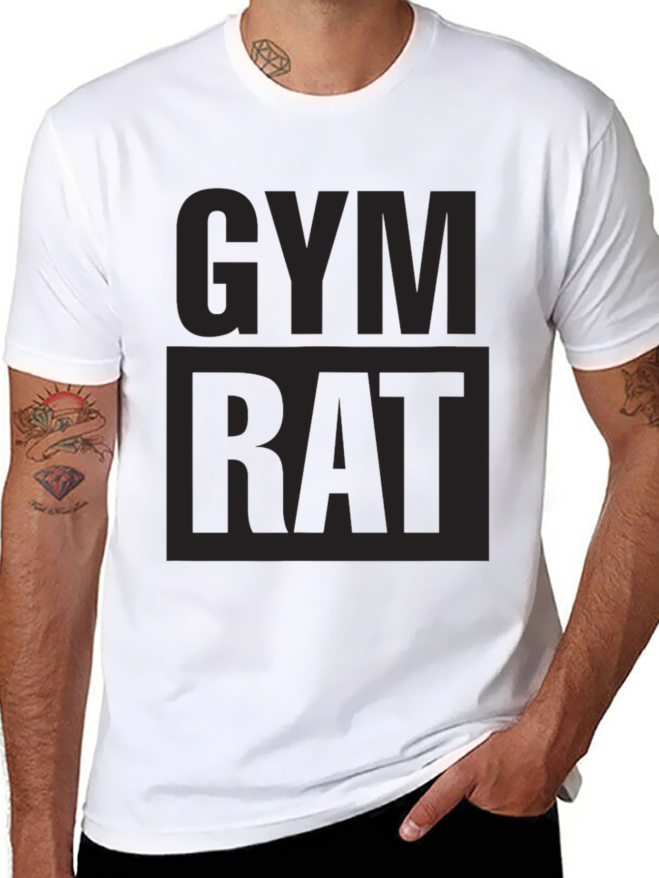Gym Rat Black Graphic T-Shirt