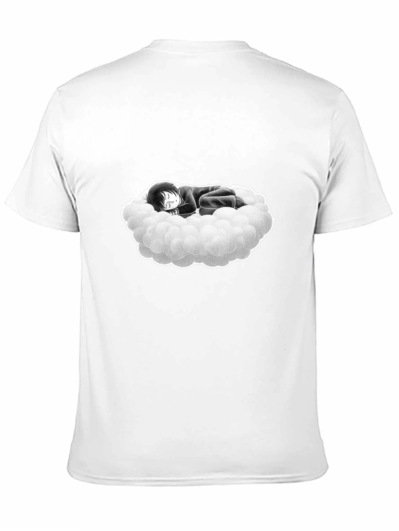 Dream Cloud Graphic Tee - Black Cotton Comfort