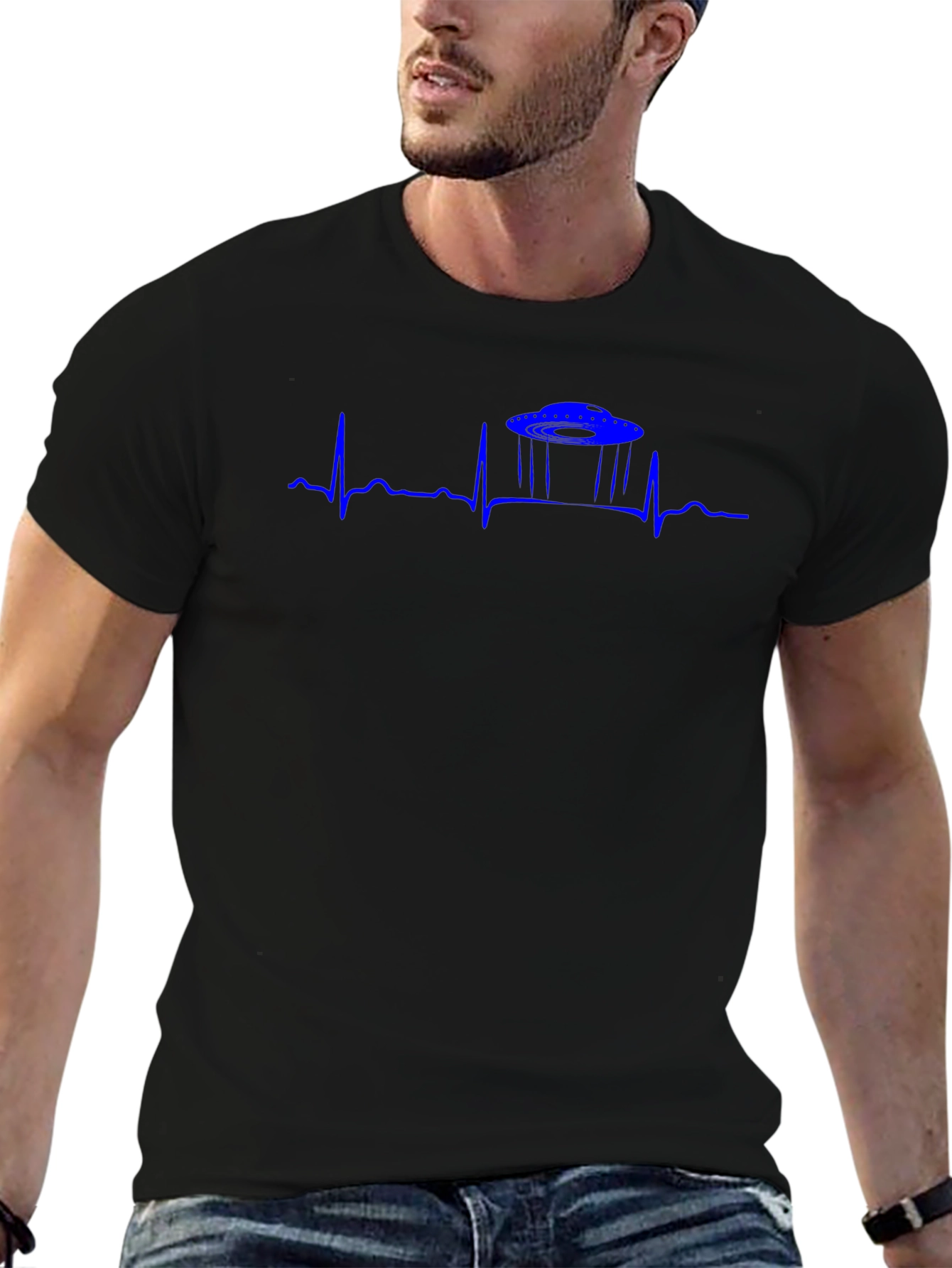 UFO Heartbeat T-Shirt - Sci-Fi Alien Tee
