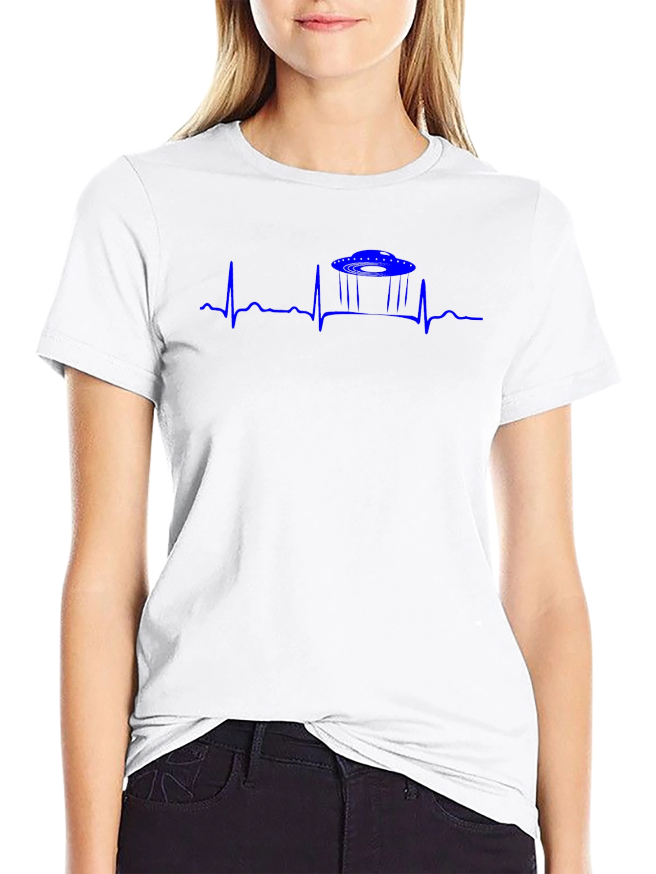 UFO Heartbeat T-Shirt - Sci-Fi Alien Tee