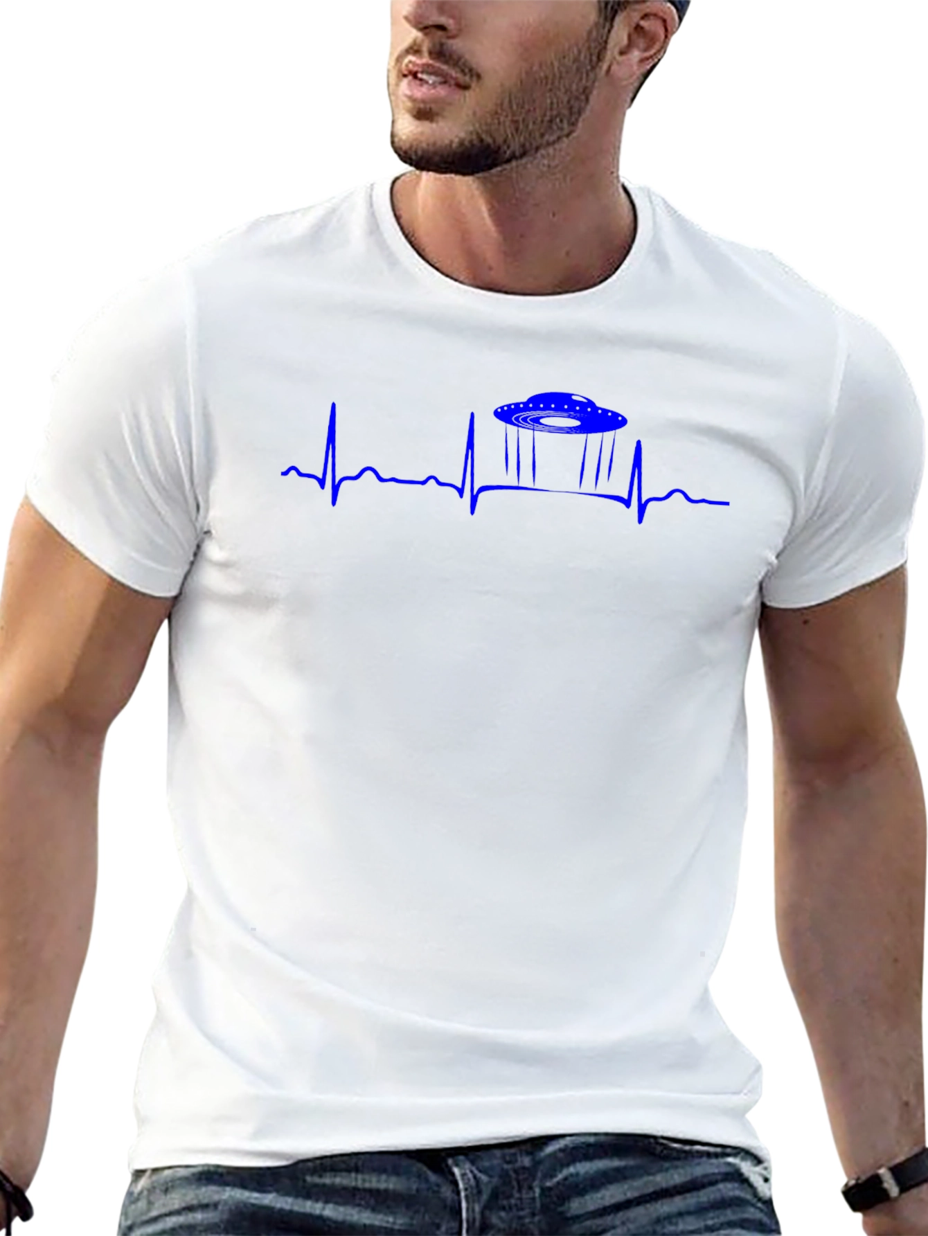 UFO Heartbeat T-Shirt - Sci-Fi Alien Tee