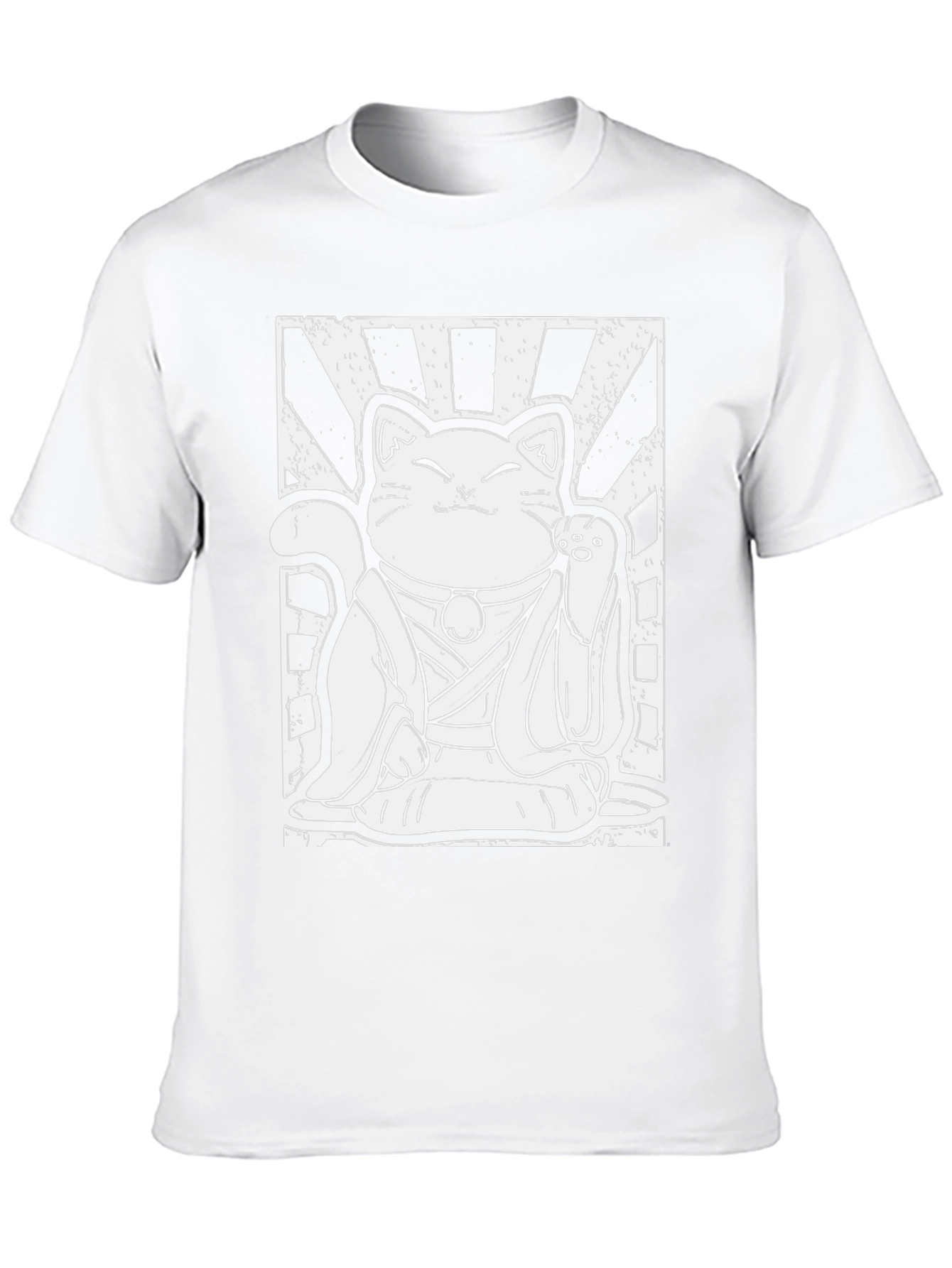 Lucky Cat Graphic Tee - Japanese Maneki Neko