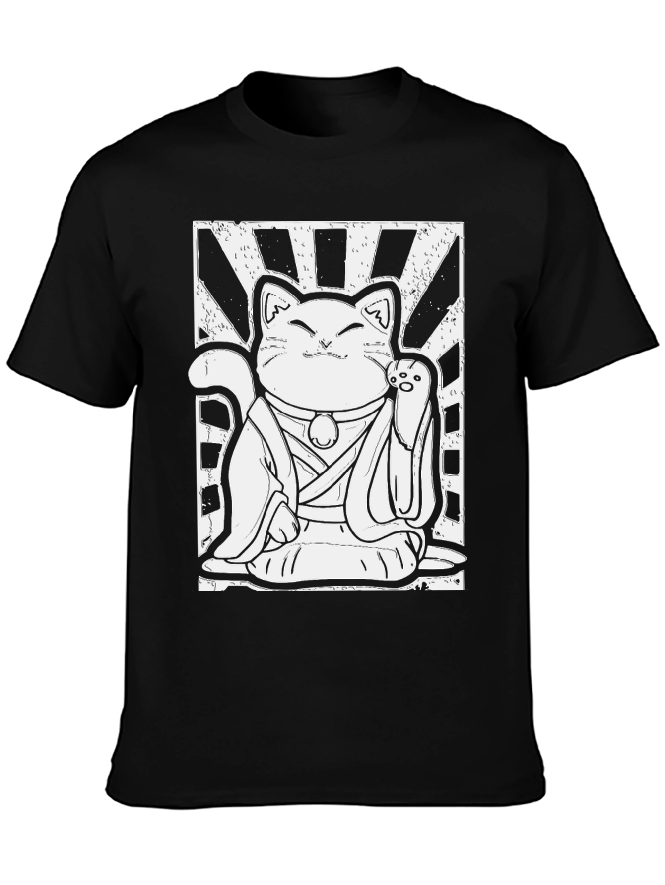 Lucky Cat Graphic Tee - Japanese Maneki Neko