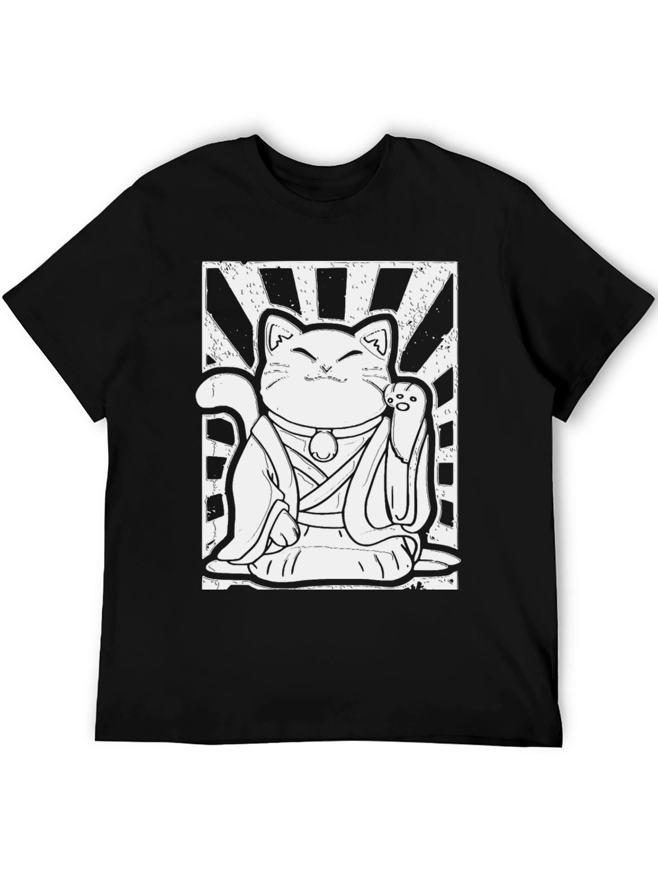 Lucky Cat Graphic Tee - Japanese Maneki Neko