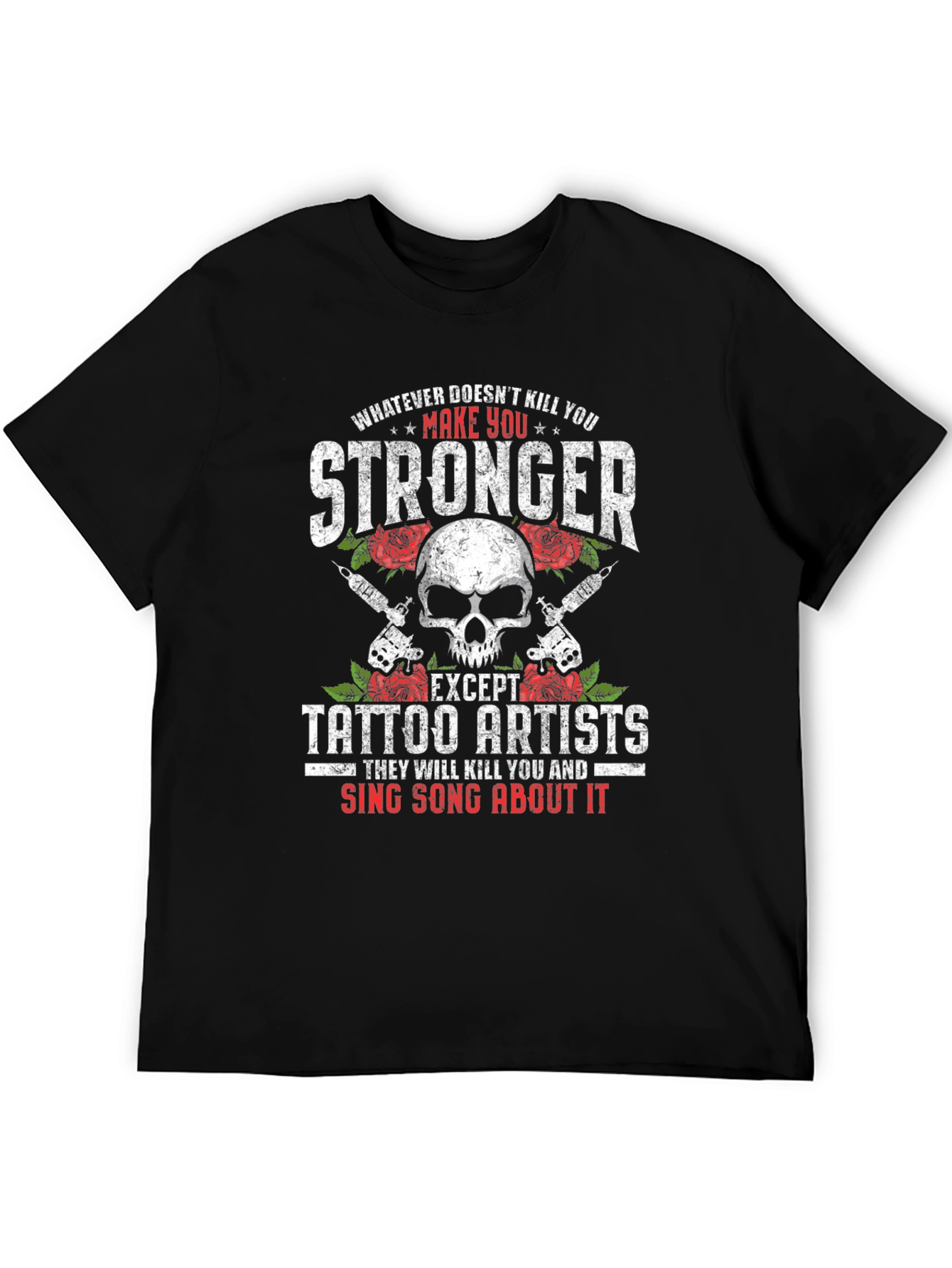 Tattoo Artist Skull T-Shirt - Funny Slogan Tee