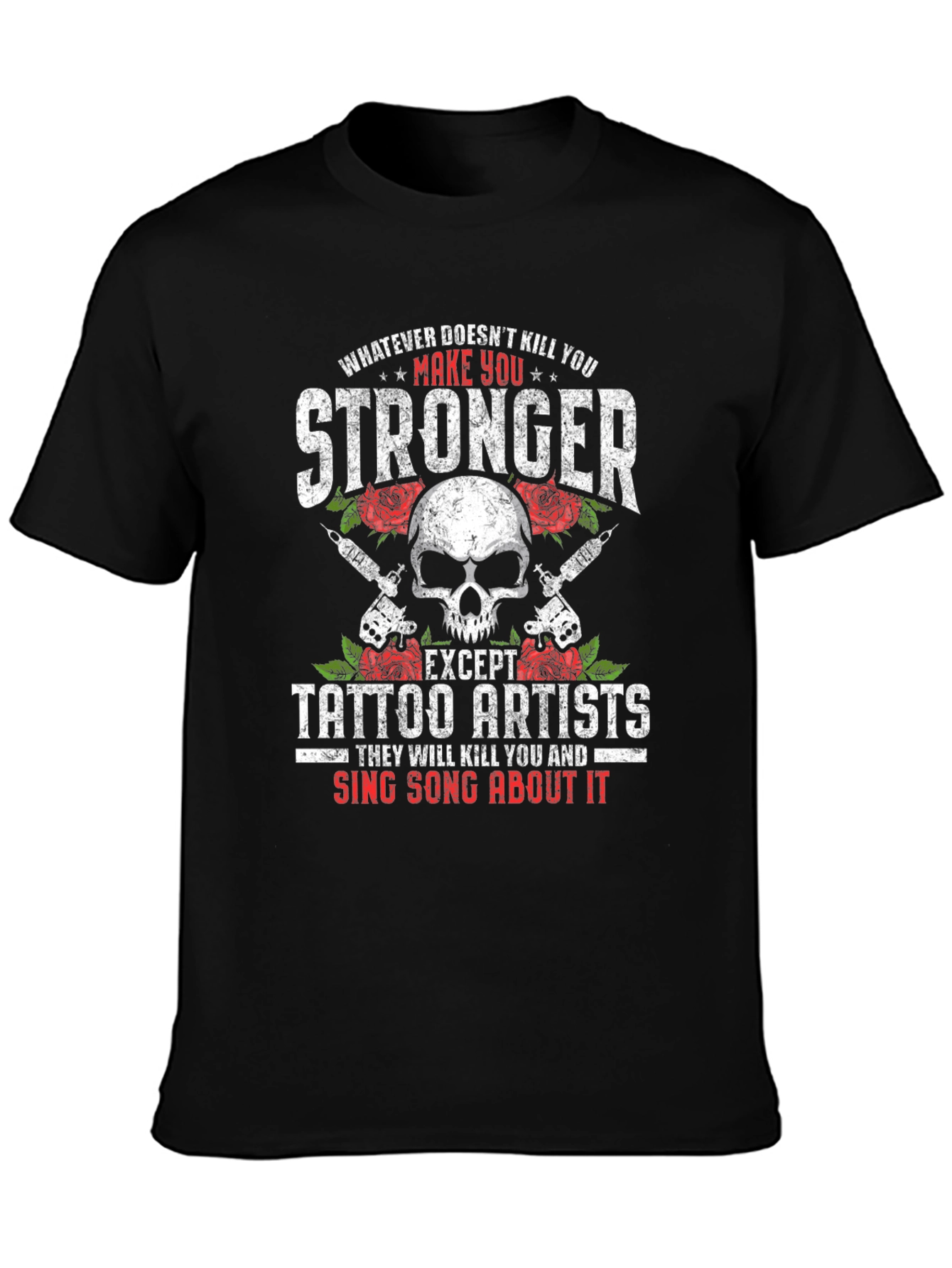 Tattoo Artist Skull T-Shirt - Funny Slogan Tee