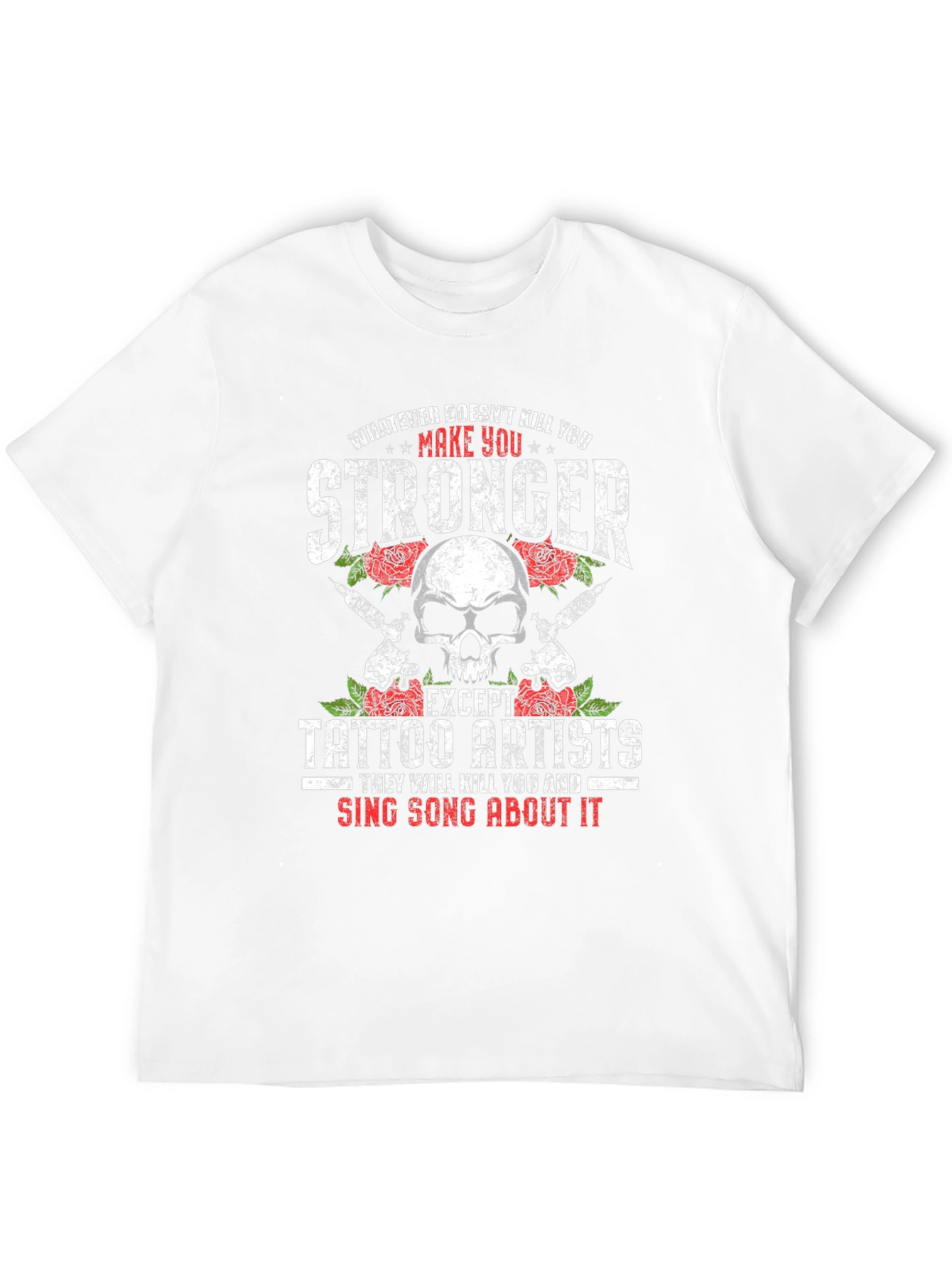 Tattoo Artist Skull T-Shirt - Funny Slogan Tee