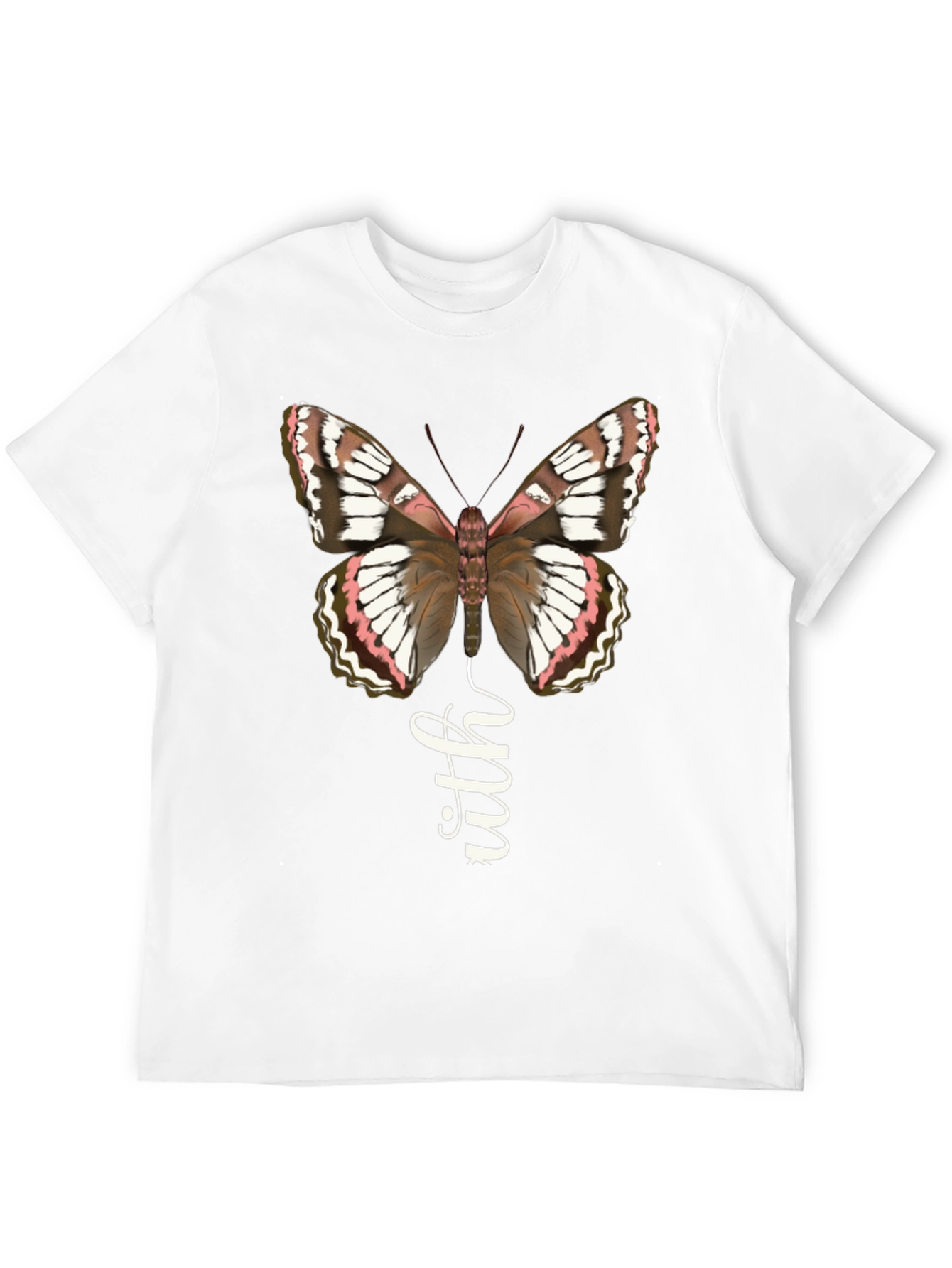 Butterfly Faith Graphic Tee - Stylish Black T-Shirt